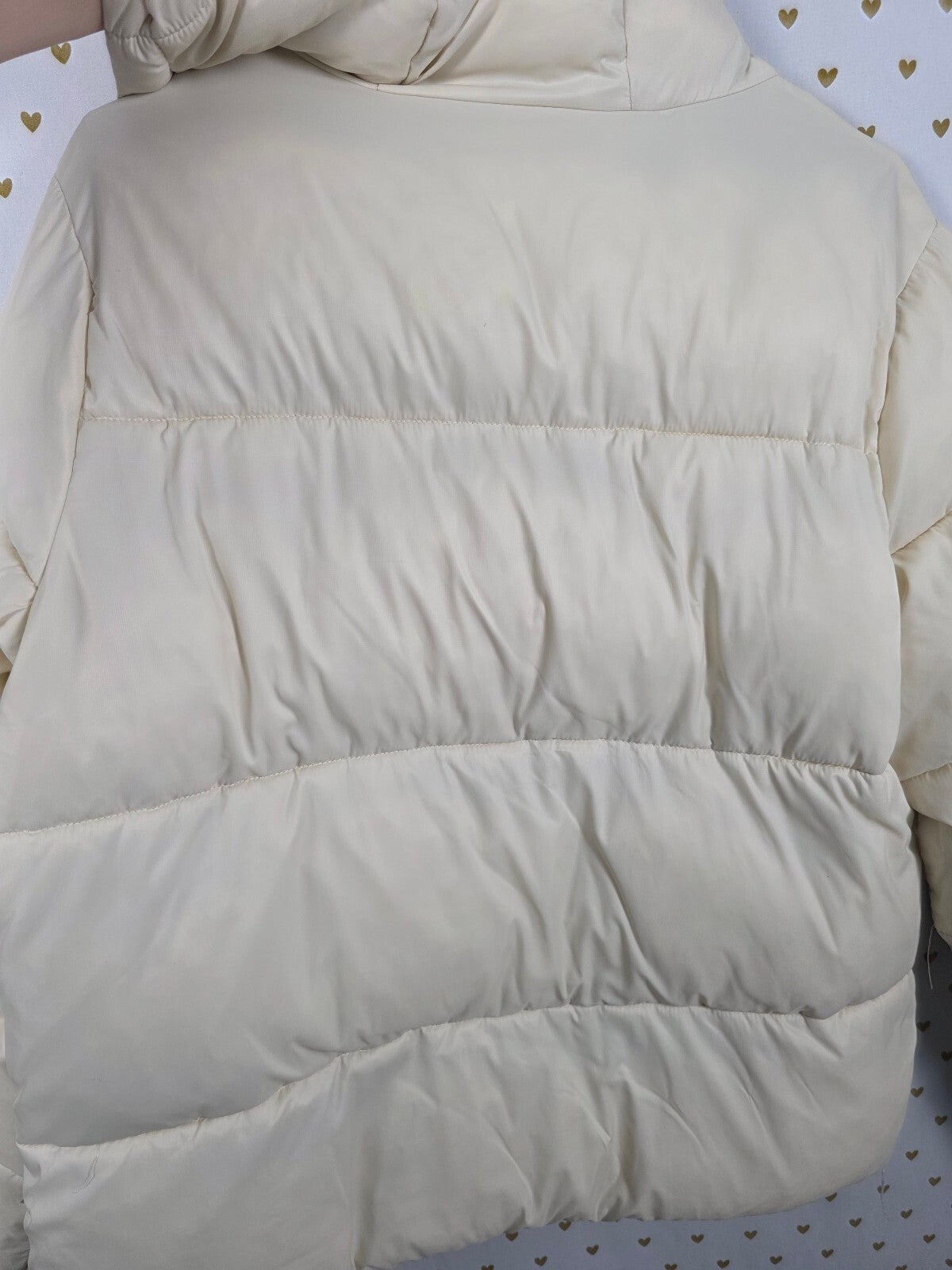 Victoria’s Secret PINK Marshmallow Puffer Coat S White Shell Cream Hooded