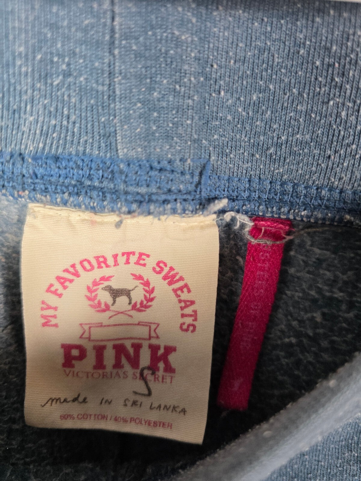Victorias Secret PINK Vintage y2k University Joggers Sweatpants Sweats Blue SM