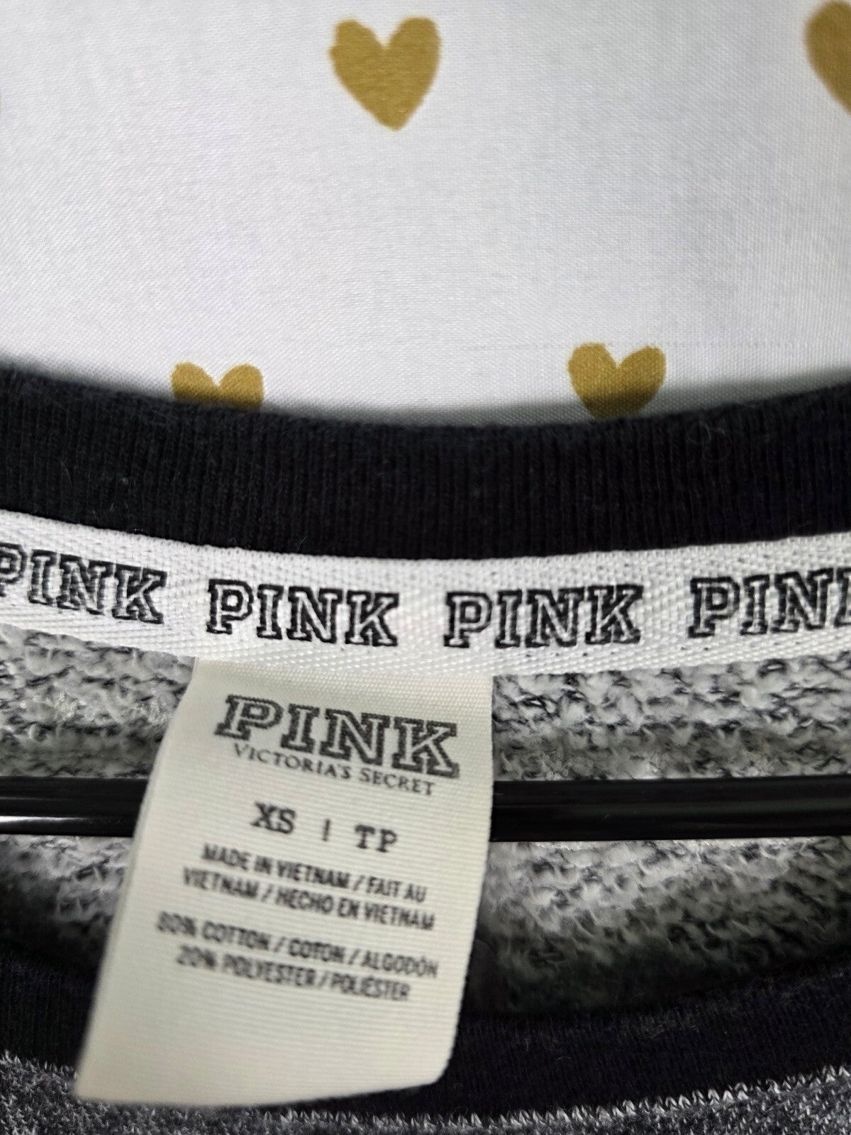PINK Victoria's Secret Gray Sequin Snowflake Crewneck Sweatshirt XS BLING