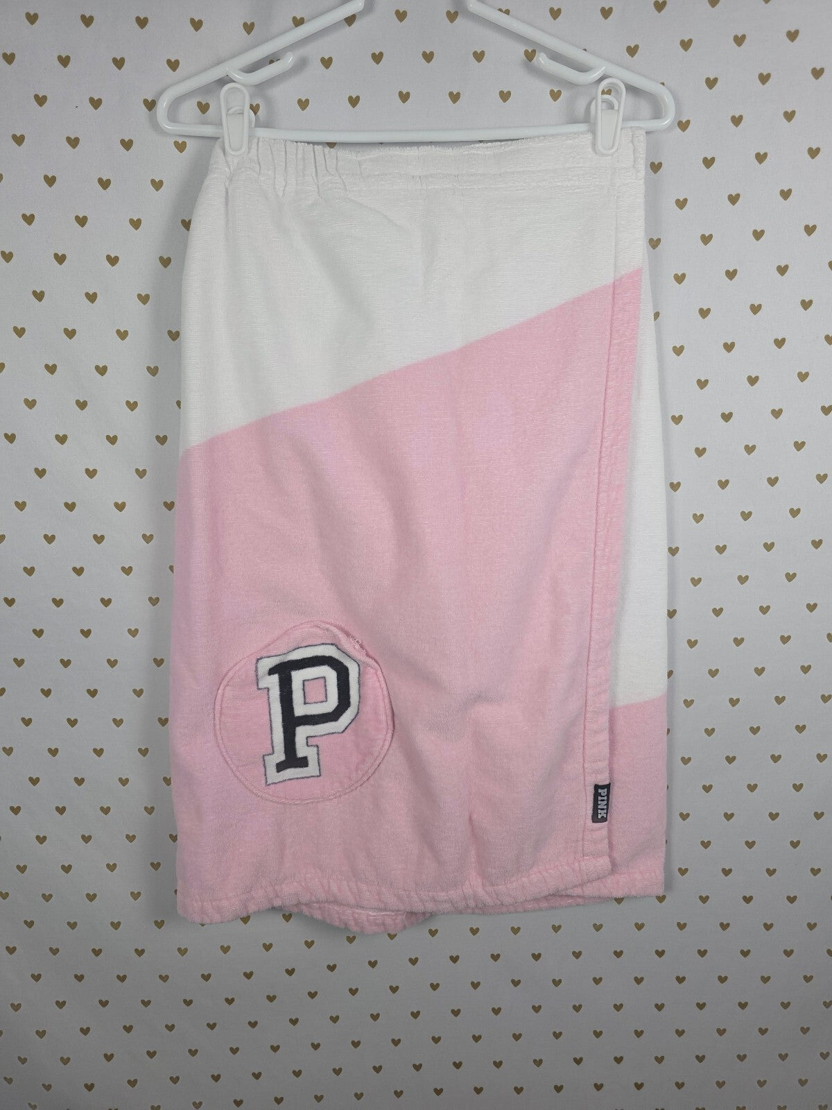 Victoria's Secret PINK Plush Spa Bath Wrap Towel Cover Up Logo Pocket