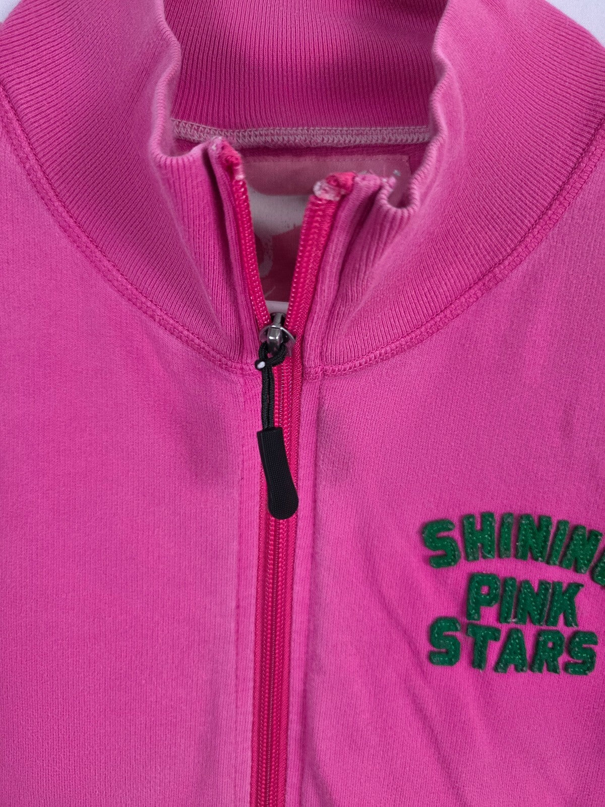 Vintage Victoria's Secret PINK 2005 Zip Jacket L Shining Pink Stars Y2K