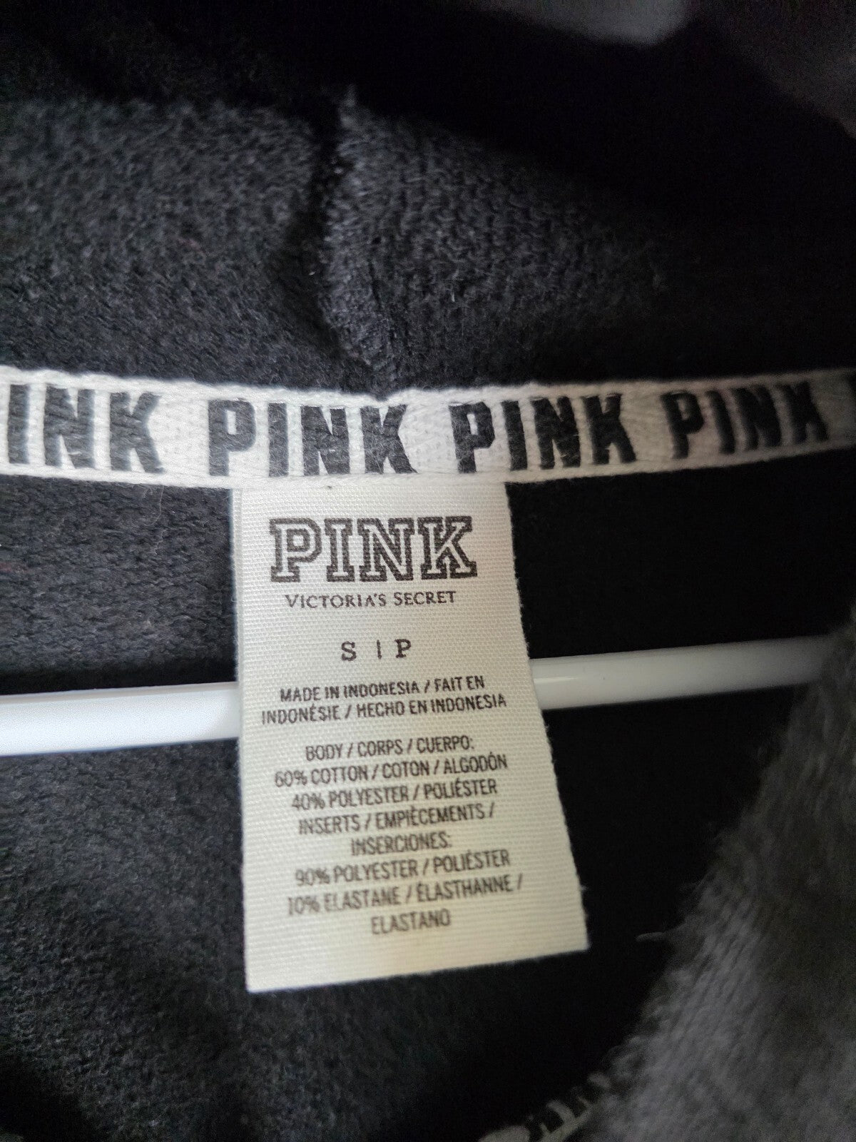 Victorias Secret Pink Bling Sequined Hooded full zip hoodie Jacket Small
