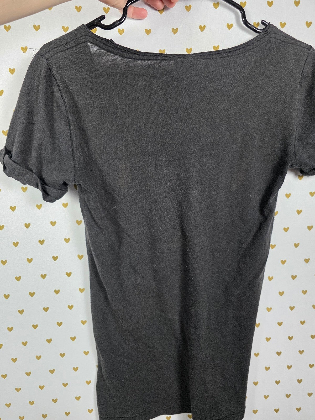 Victorias Secret PINK Vintage Gradient Bling Sequined tee shirt Black Small