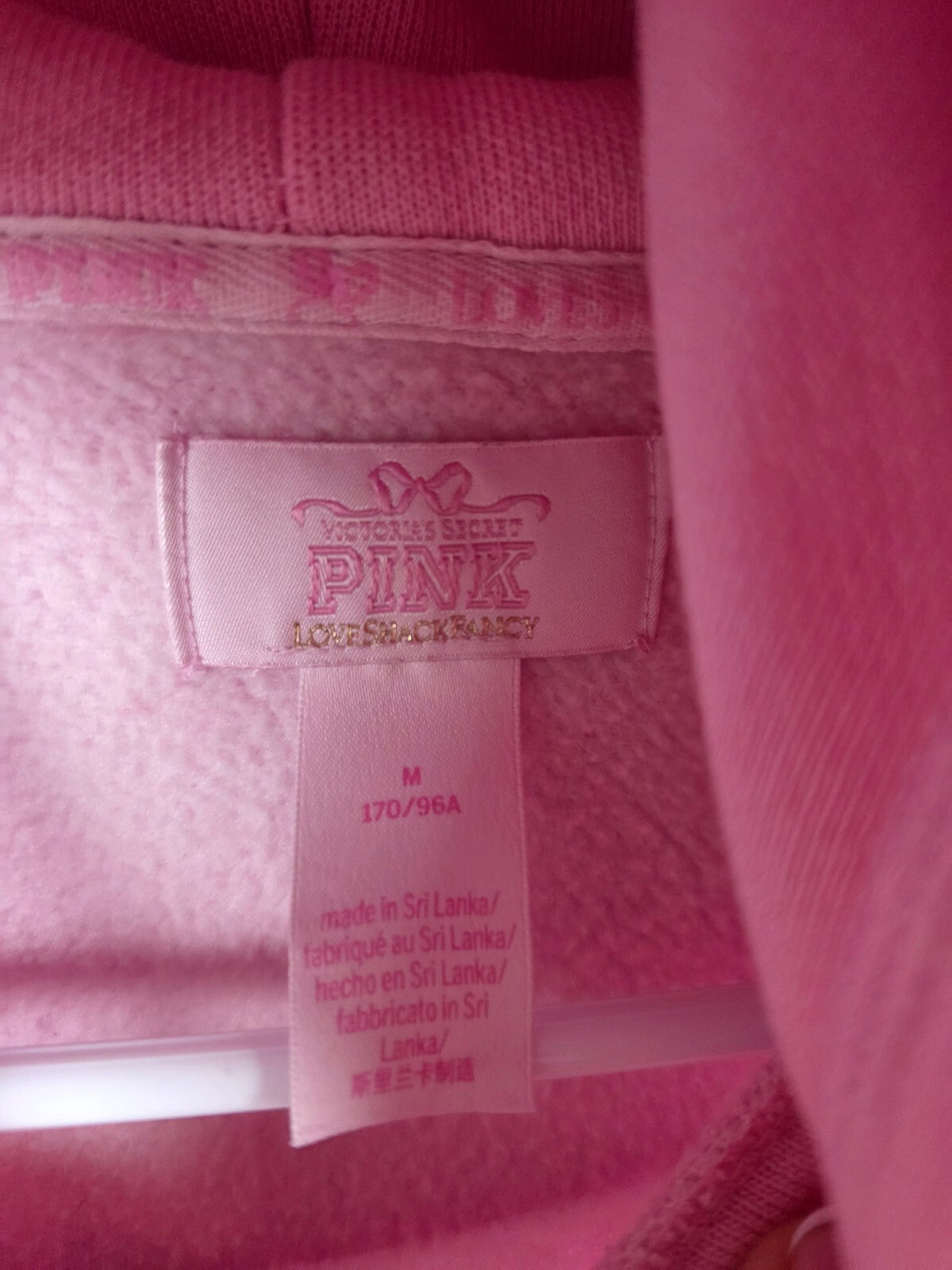 Victoria's Secret PINK LoveShackFancy Pink Floral Bow Foil Hoodie Medium
