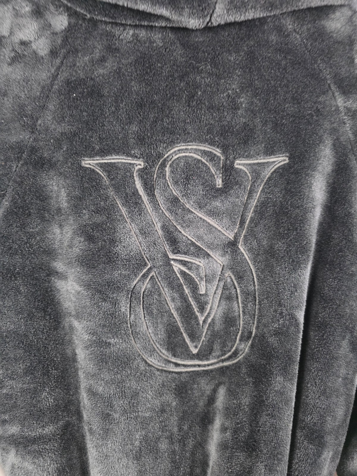 Victorias Secret Thick Logo Monogram Warm Fluffy Bathrobe Bath Robe Med Large