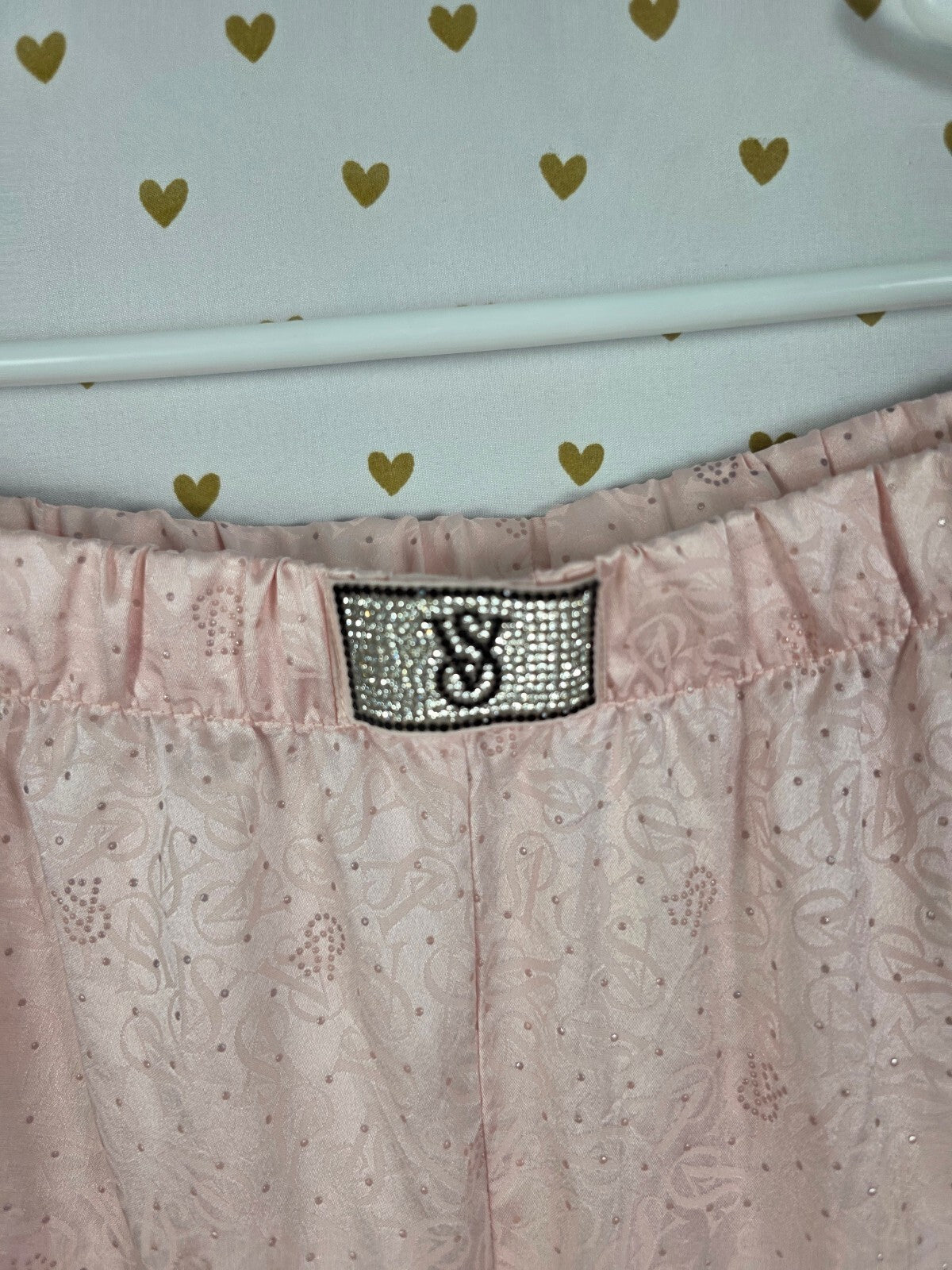 Victorias Secret BLING LOGO Satin 2XL XXL Pocket  Sleep Pants Pajama PJ Bottoms