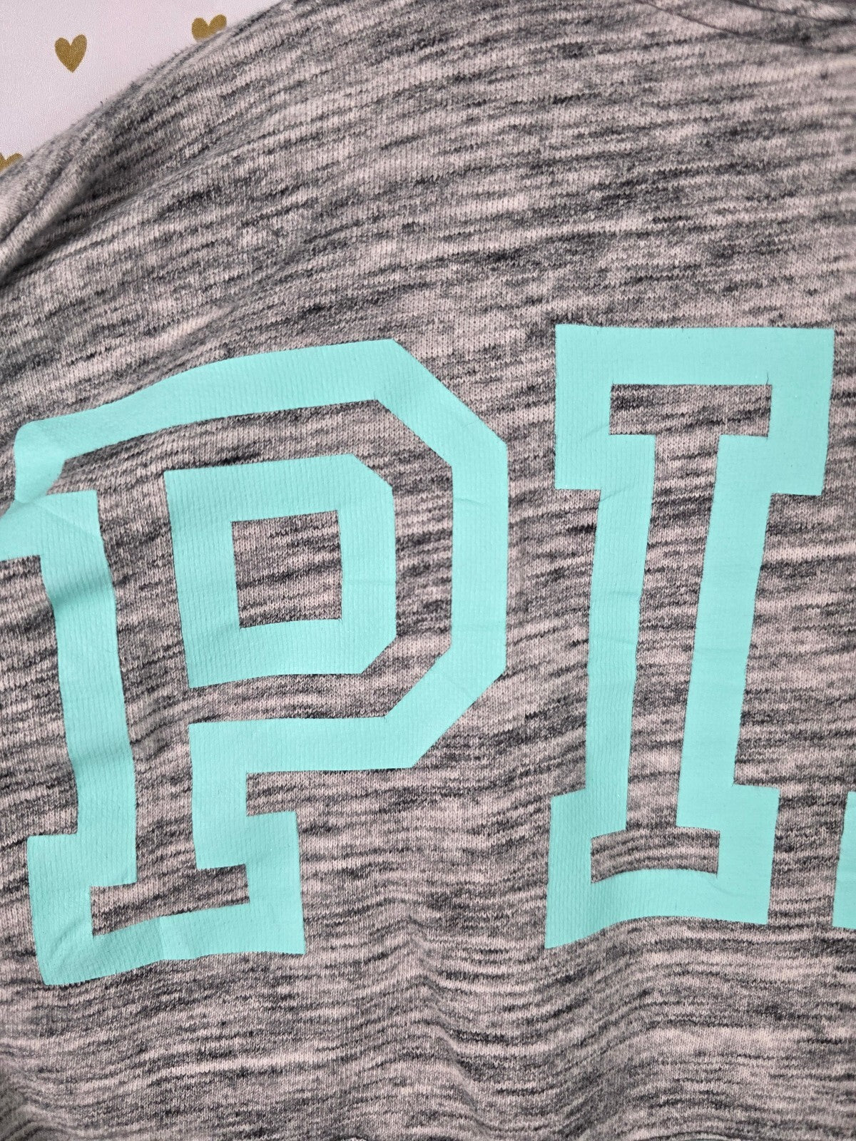 Victorias Secret Pink TEAL Colorblock Sweater Shirt Oversized MEDIUM