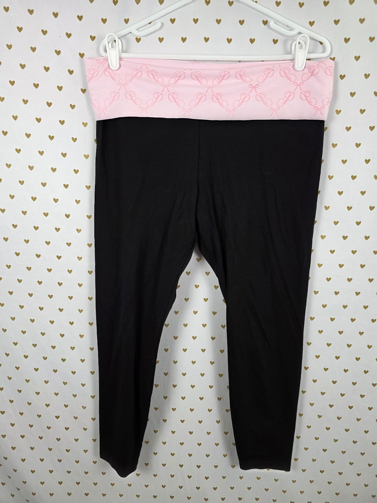 Victorias Secret PINK New NWT Foldover Yoga Pants Ankle Skinny XL stretch
