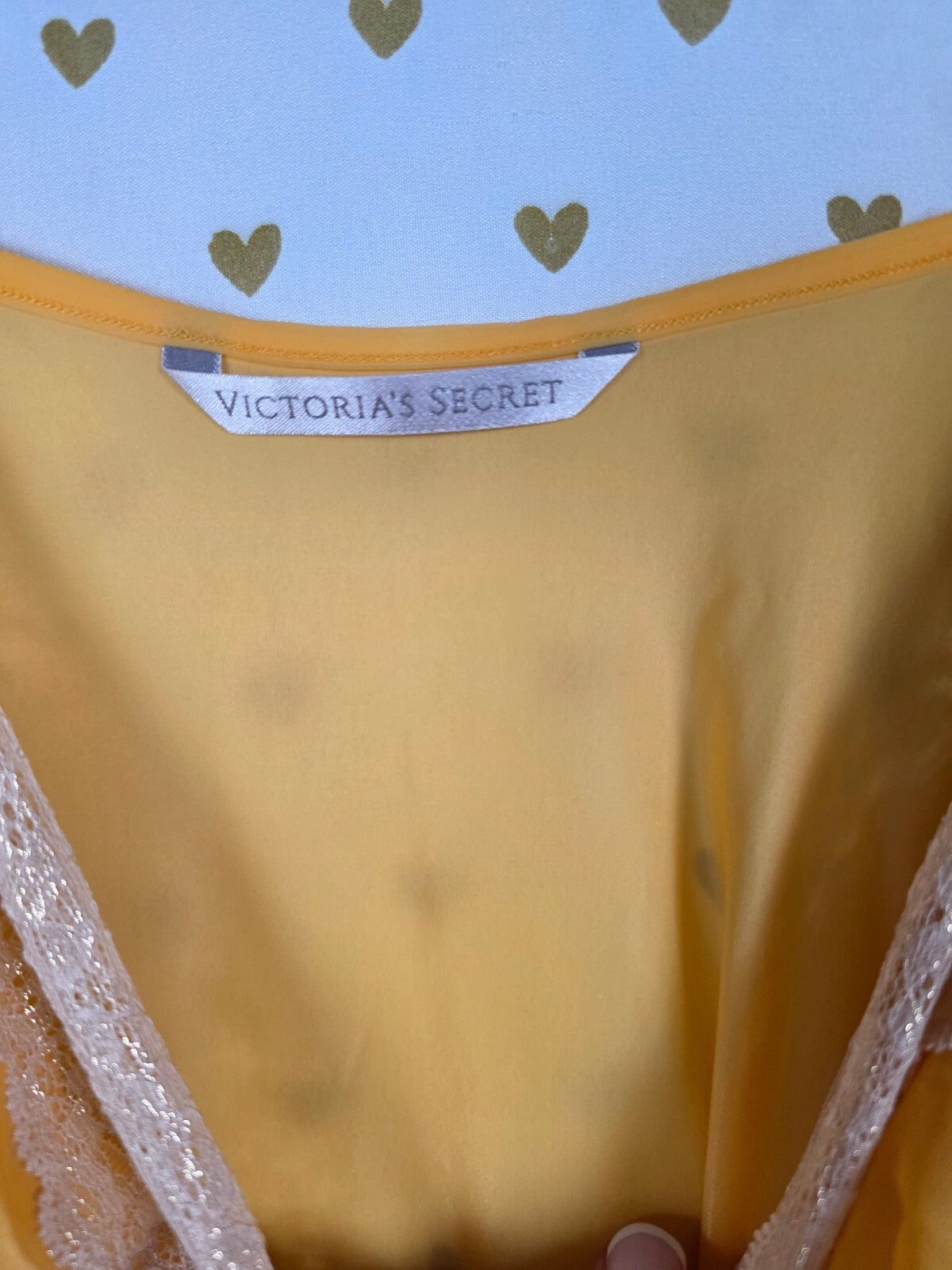 Victorias Secret Bright Yellow Stretch Slip Dress NIghtie Lingerie Small
