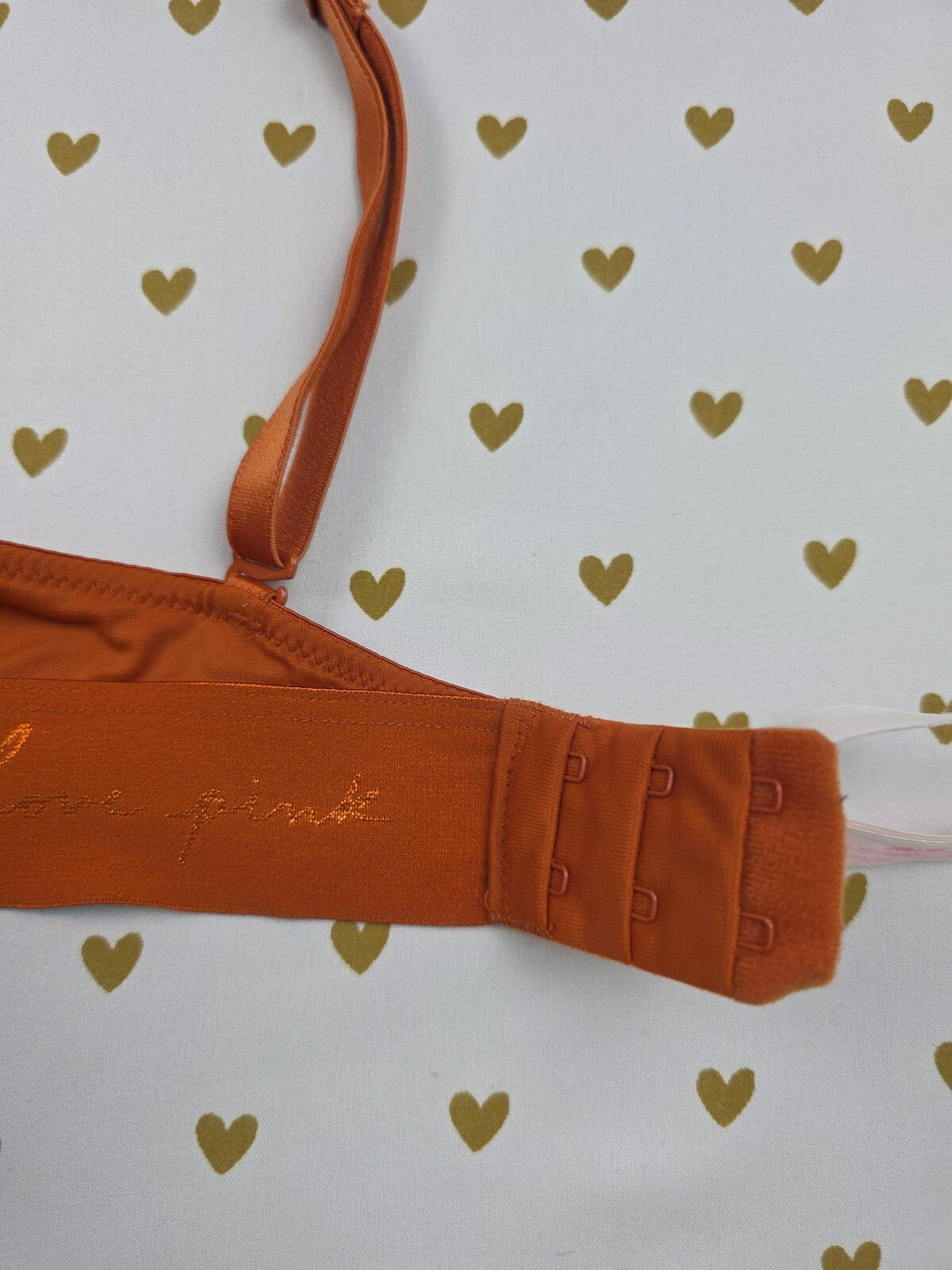 Victorias Secret Pink Burnt Orange Wireless No Wire Bra 36b Push Up