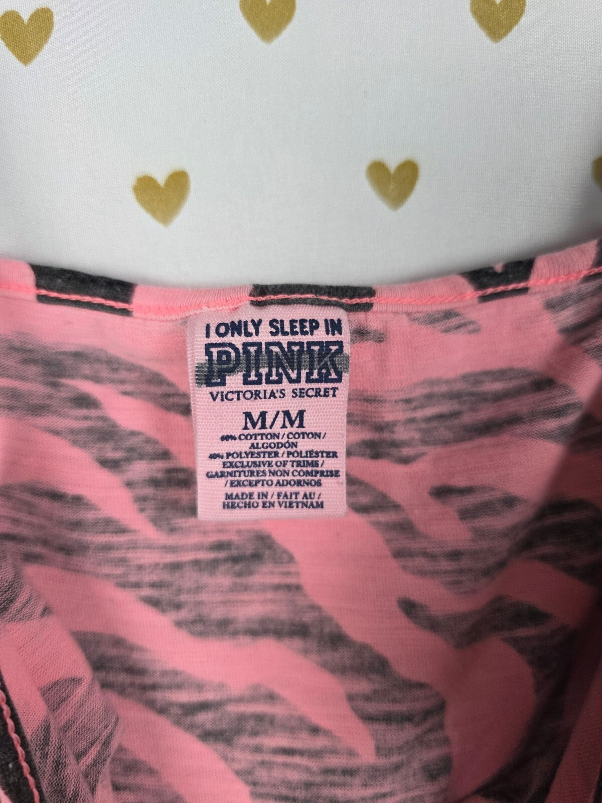 Victorias Secret Pink Vintage Zebra Romper Medium Y2k Sleep Outfit