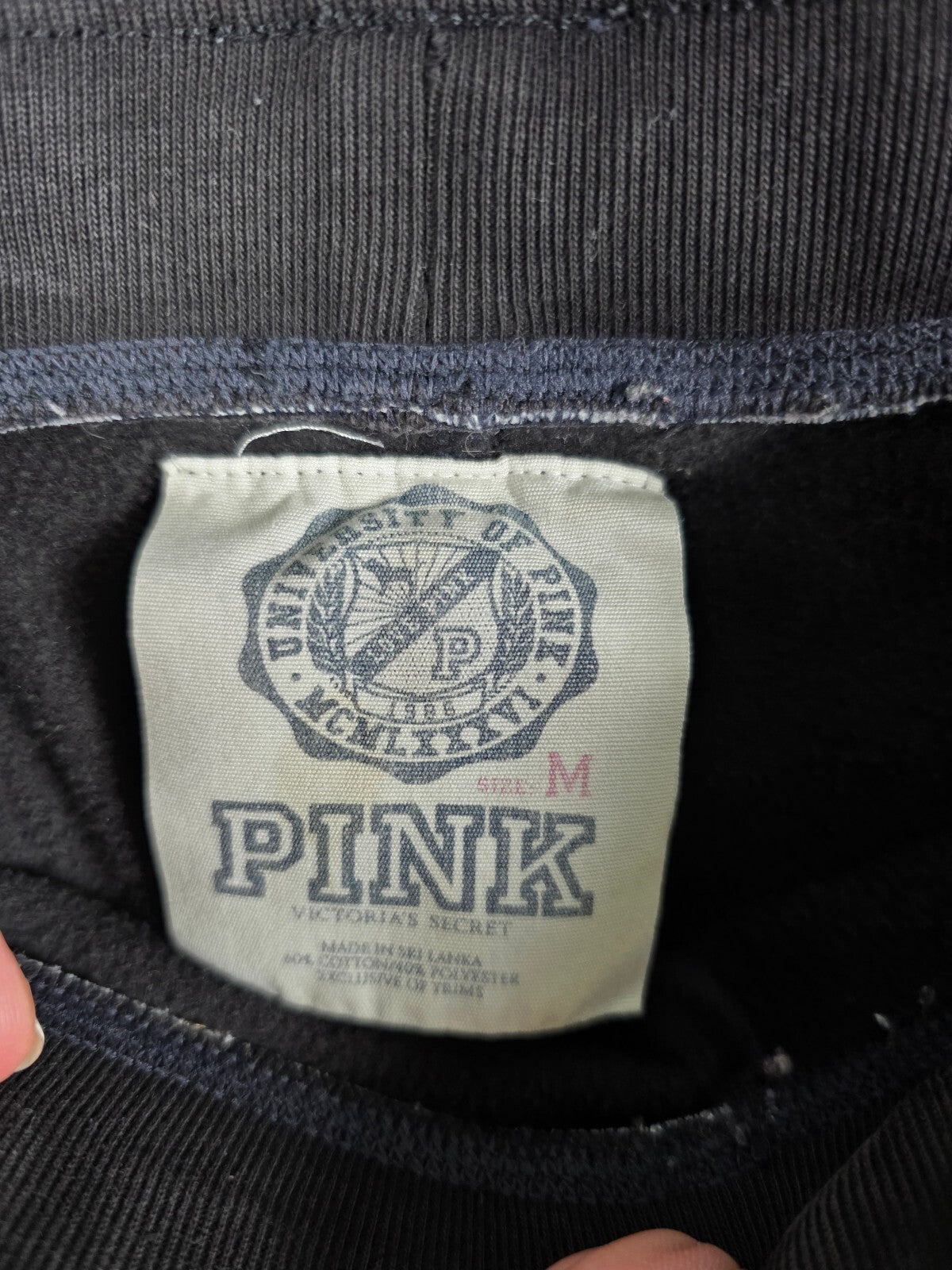 Victorias Secret PINK Vintage University Y2k Embroidered Sweats Sweatpants Med