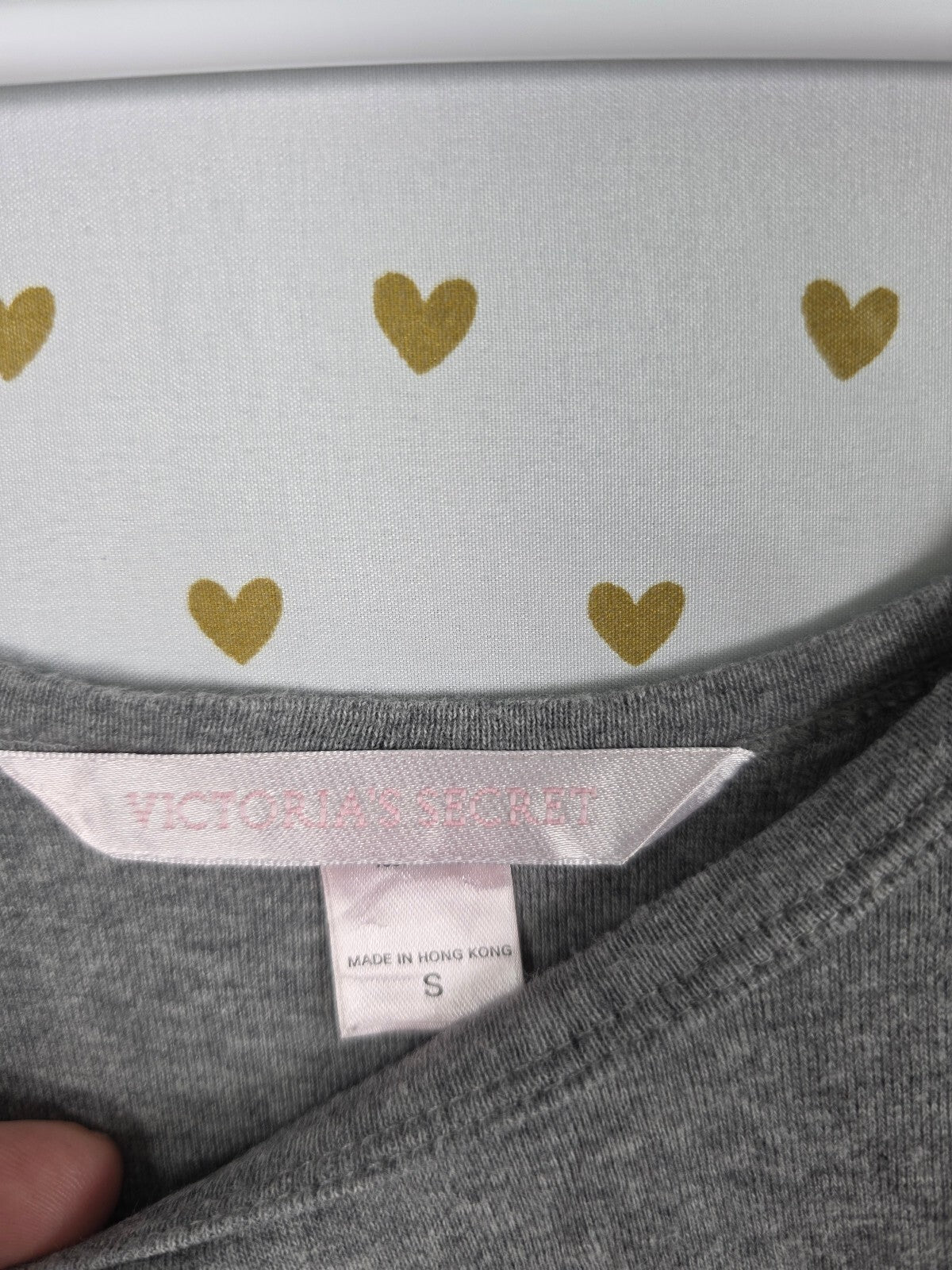 Victorias Secret VINTAGE 100% Cotton Small Y2k Embroidered Logo Grey Tank Top