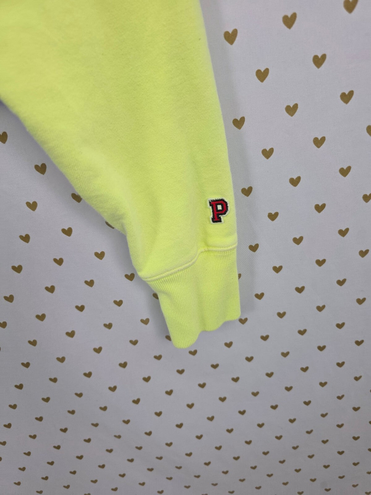 Victorias Secret Pink Neon Cropped Tie waist Sweater Crew Small