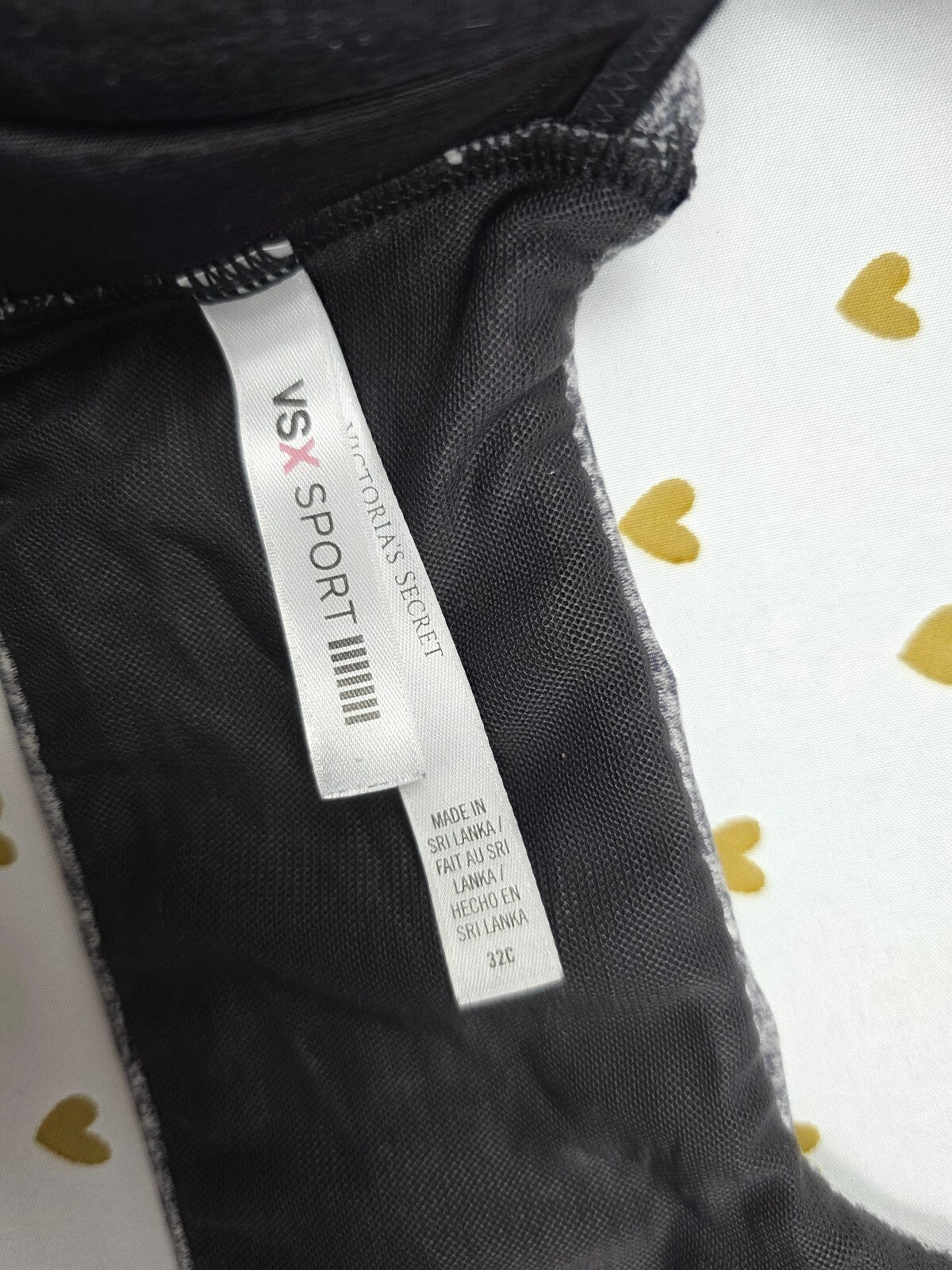 Victorias Secret VSX SPORT Grey 32C Cross Strap Sports Bra Exercise Support