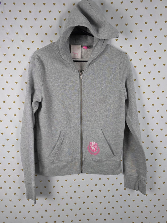 Victorias Secret Vintage Y2k PHI BETA PINK Full zip Hoodie Jacket LARGE
