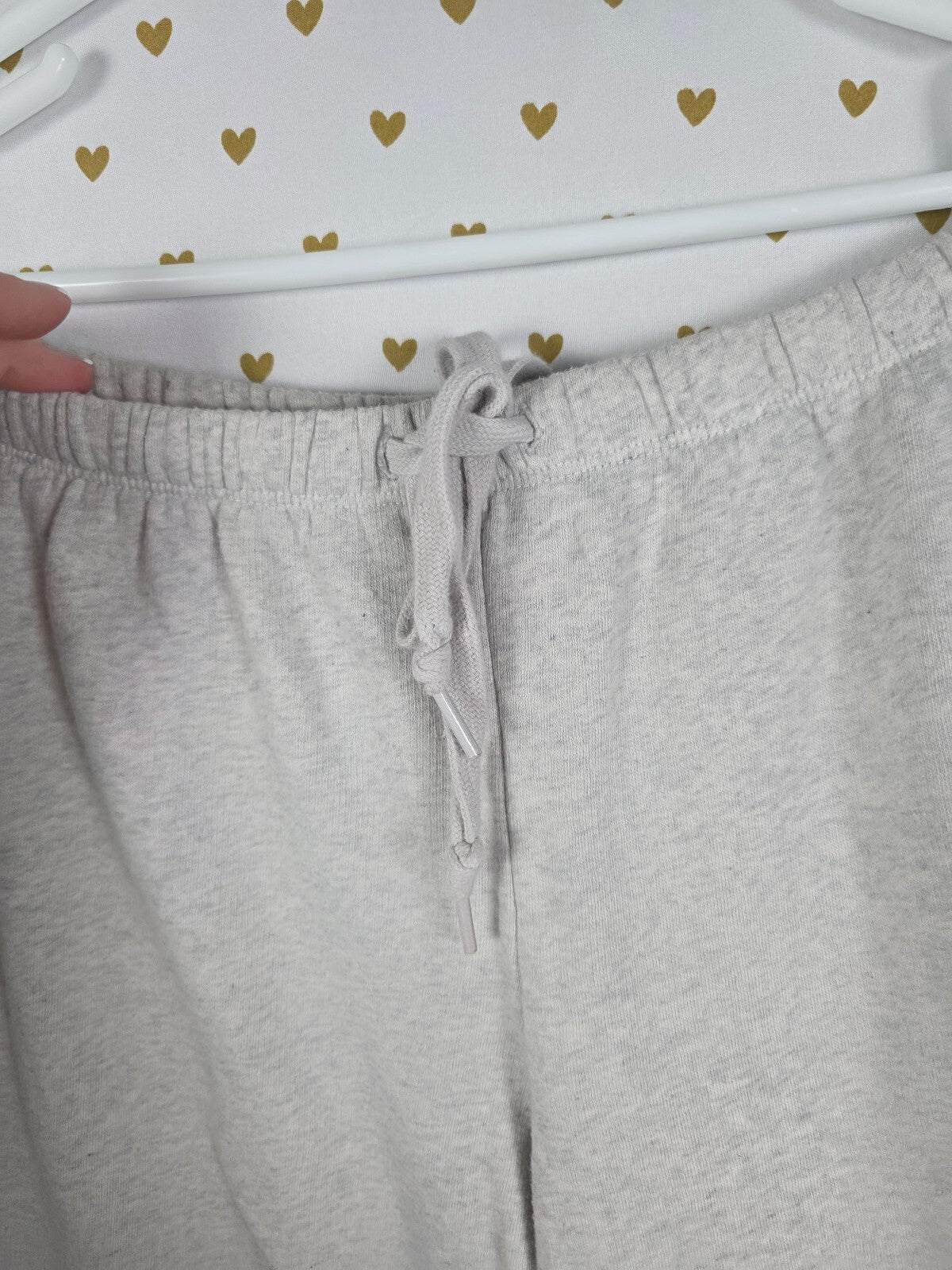 Victorias Secret PINK Gold Bling Glitter Logo Sweats Sweatpants Crest Large