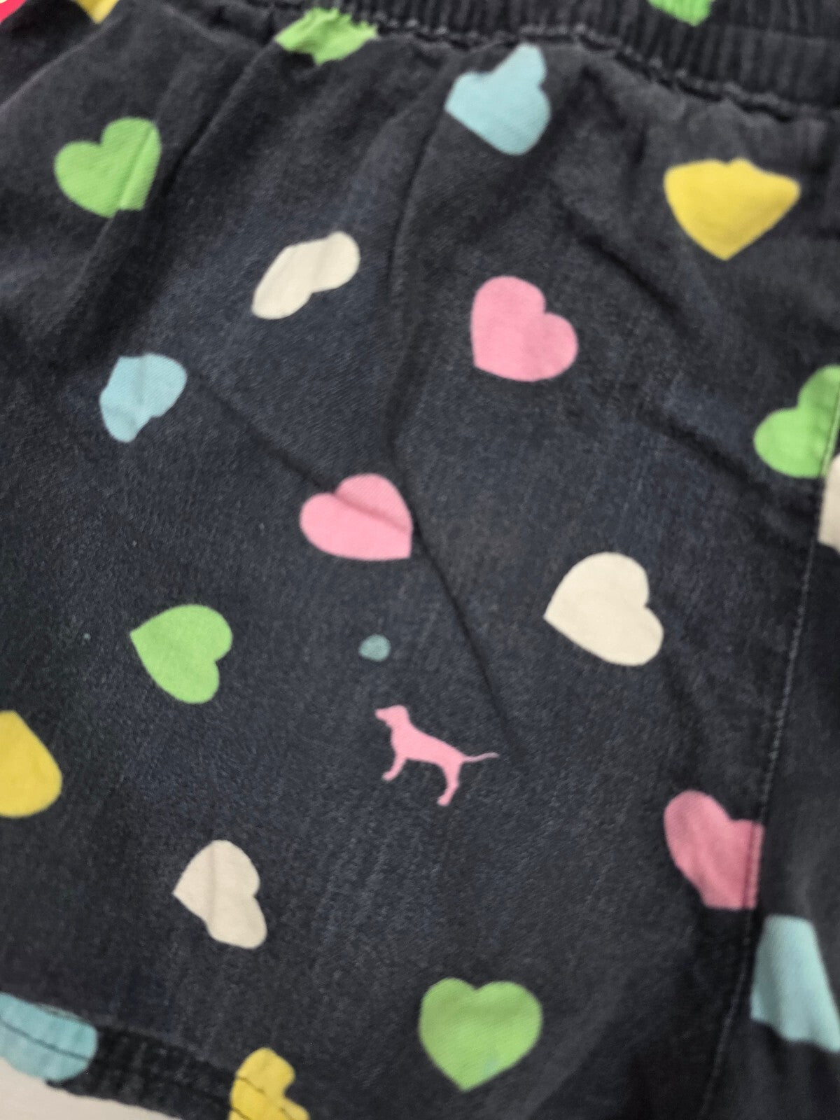 Victorias Secret PINK Hearts vintage Med Sleep Shorts Boxers Pajama Bottoms