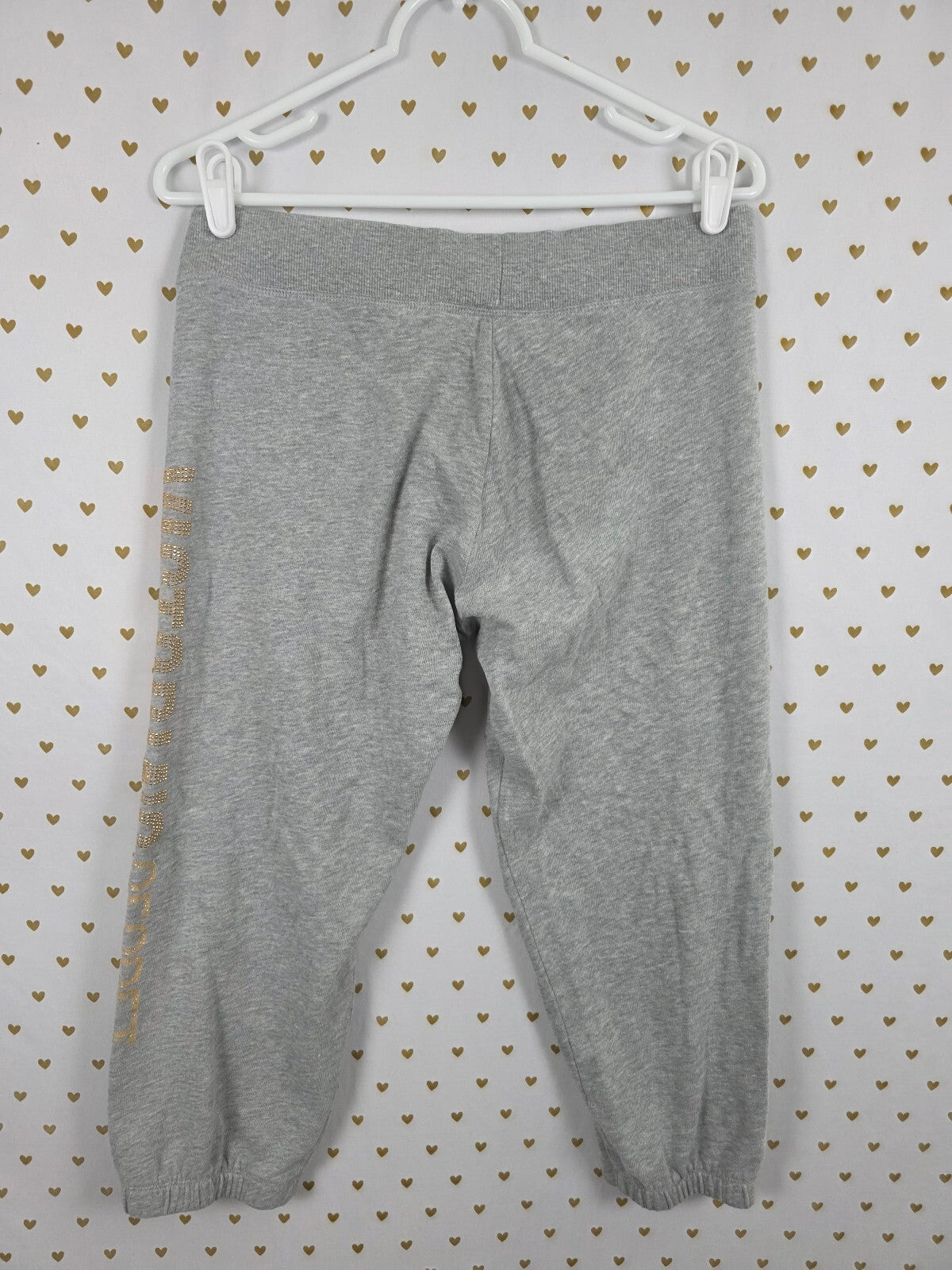 Victorias Secret Grey Capri Cropped Bling Sweats Supermodel Essentials SM