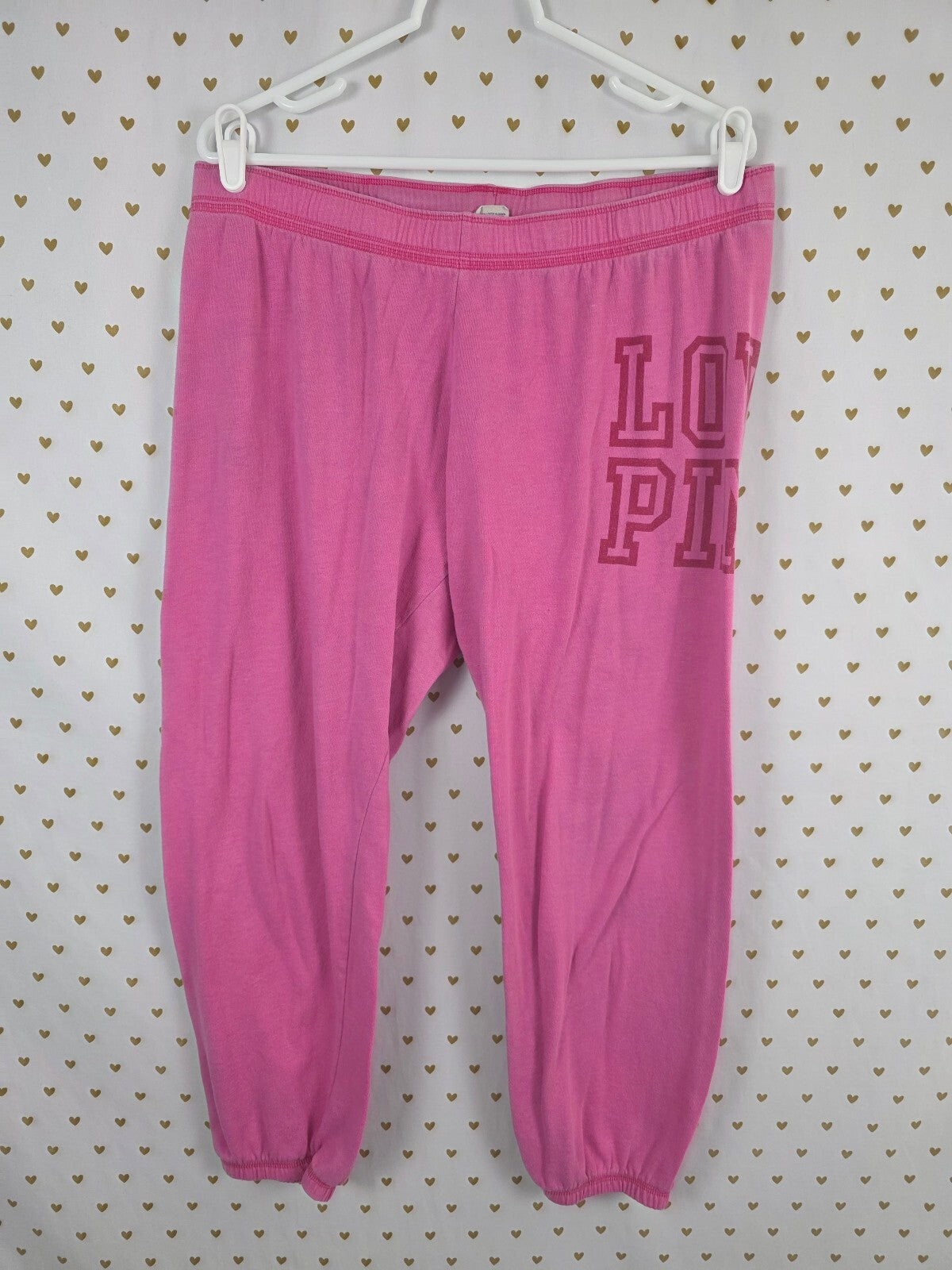 Victorias Secret PINK Vintage Love Logo Sweats Sweatpants Y2k Large