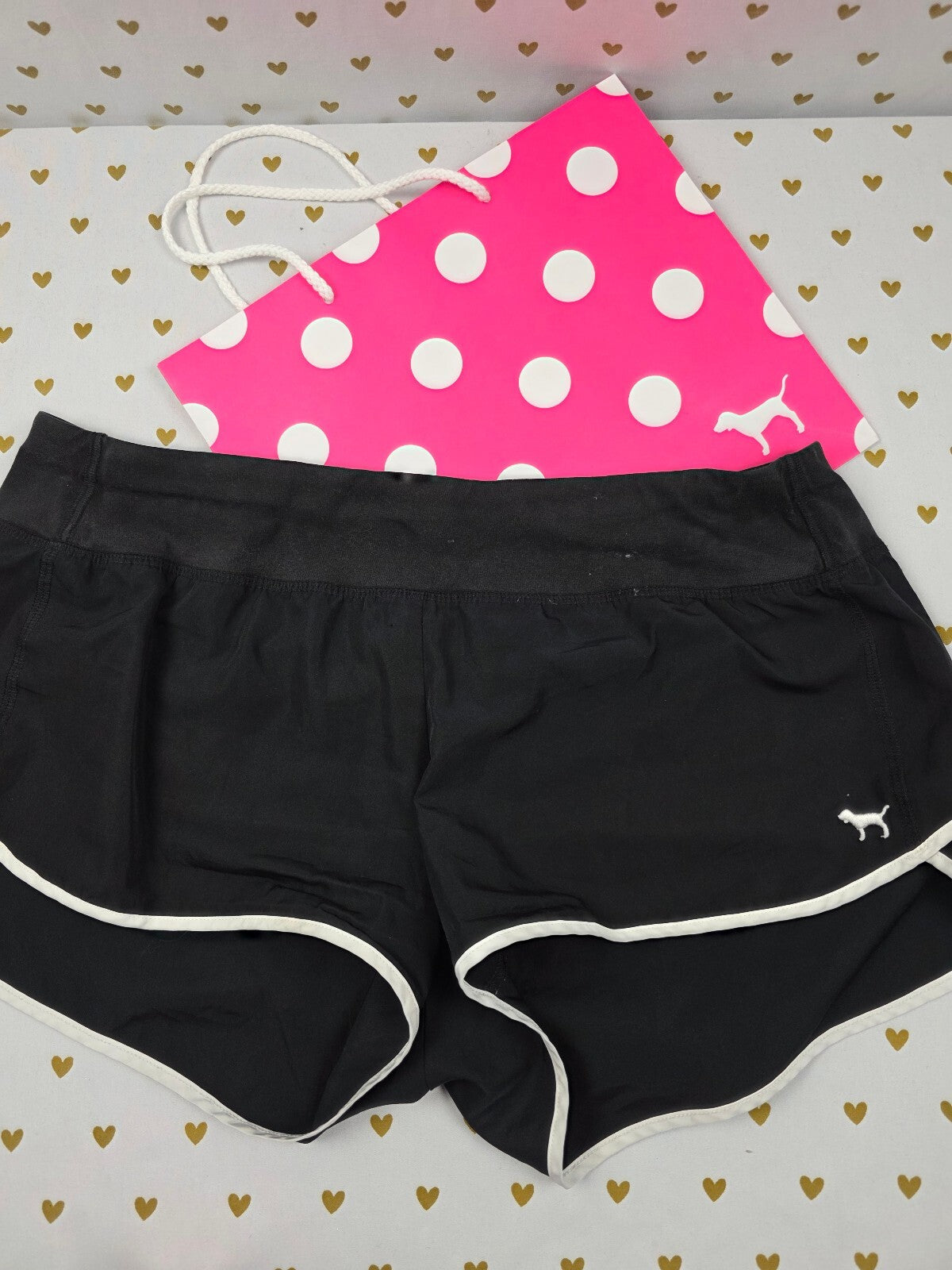 Victorias Secret PINK Active Running shorts black with liner Medium