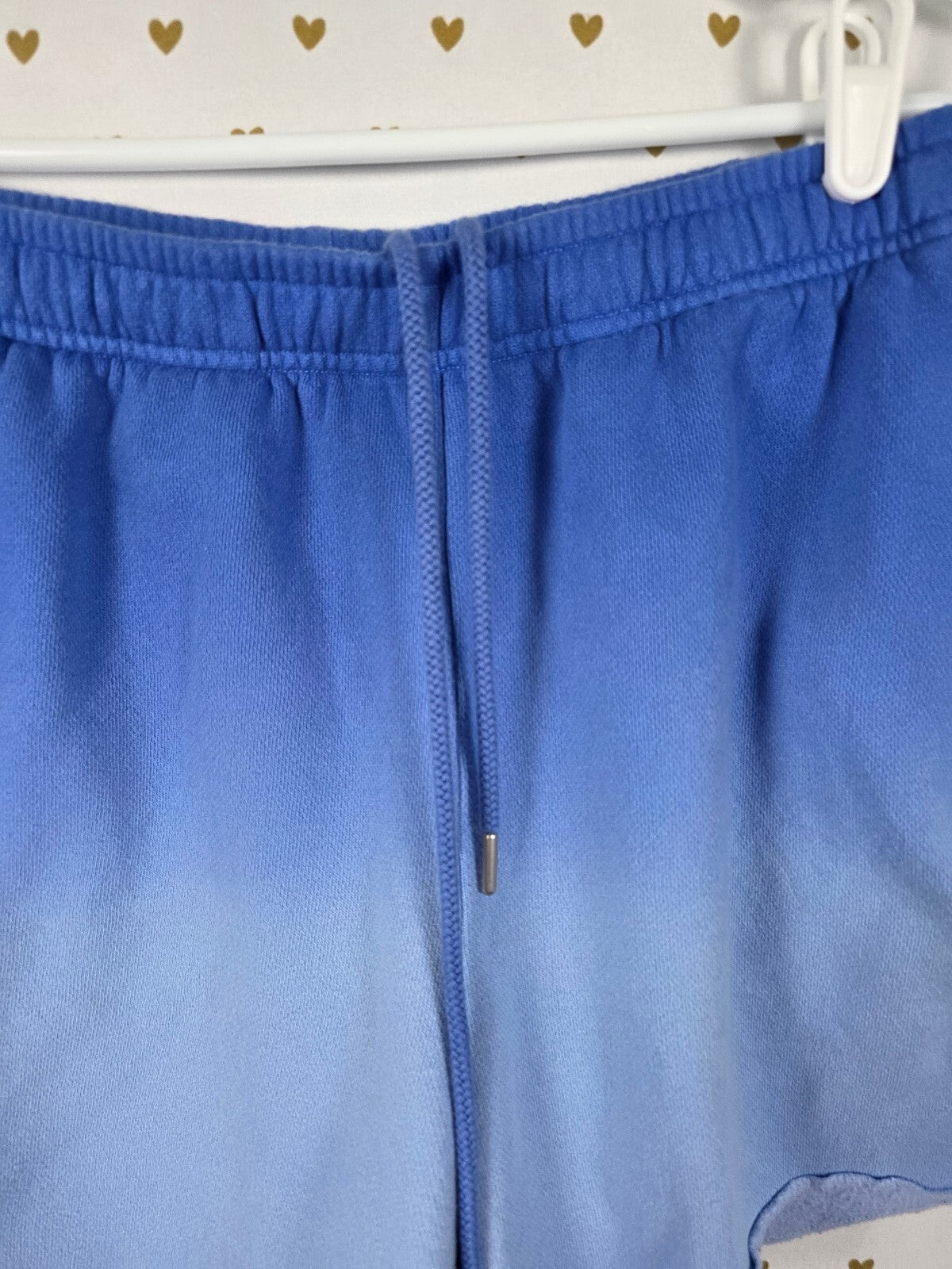 Victorias Secret PINK Blue Gradient Logo Butt SWEAT SHORTS Jogging MEDIUM
