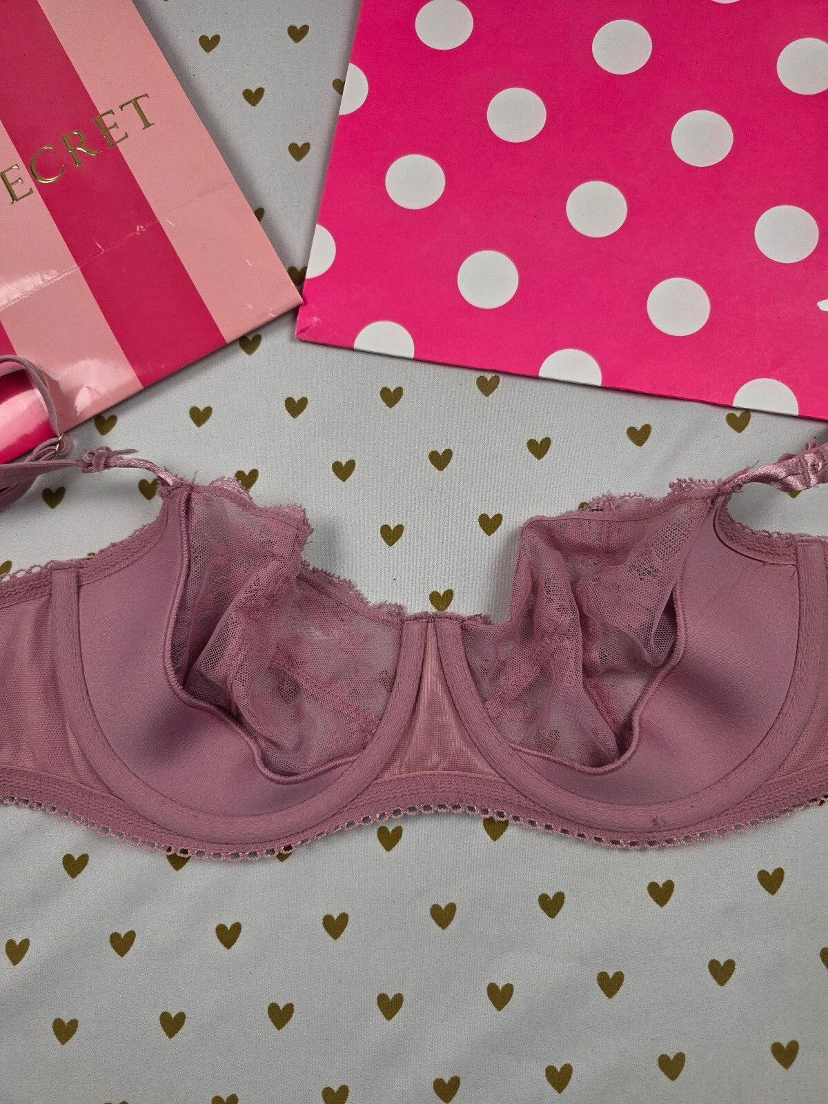 Victorias Secret  Dream Angels Velvet Push Up Bra without padding 34DD