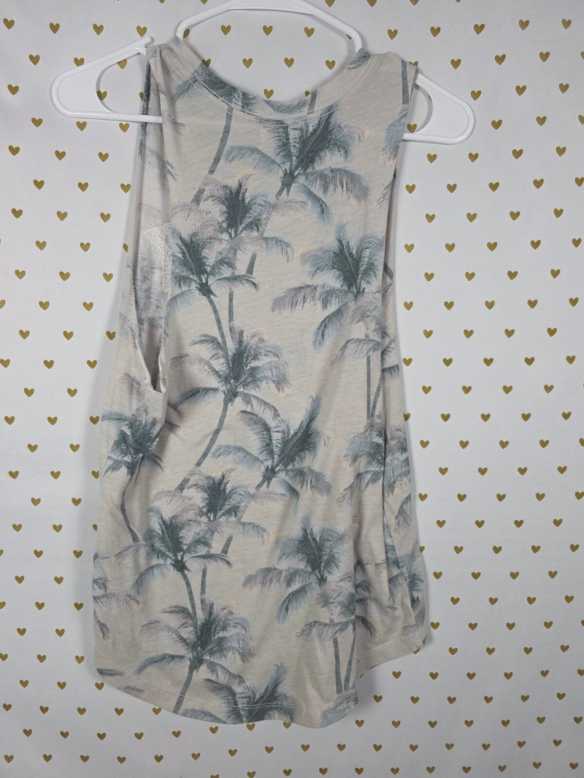 Victorias Secret PINK BLING PALM Sequin Tank Top LOVE XS