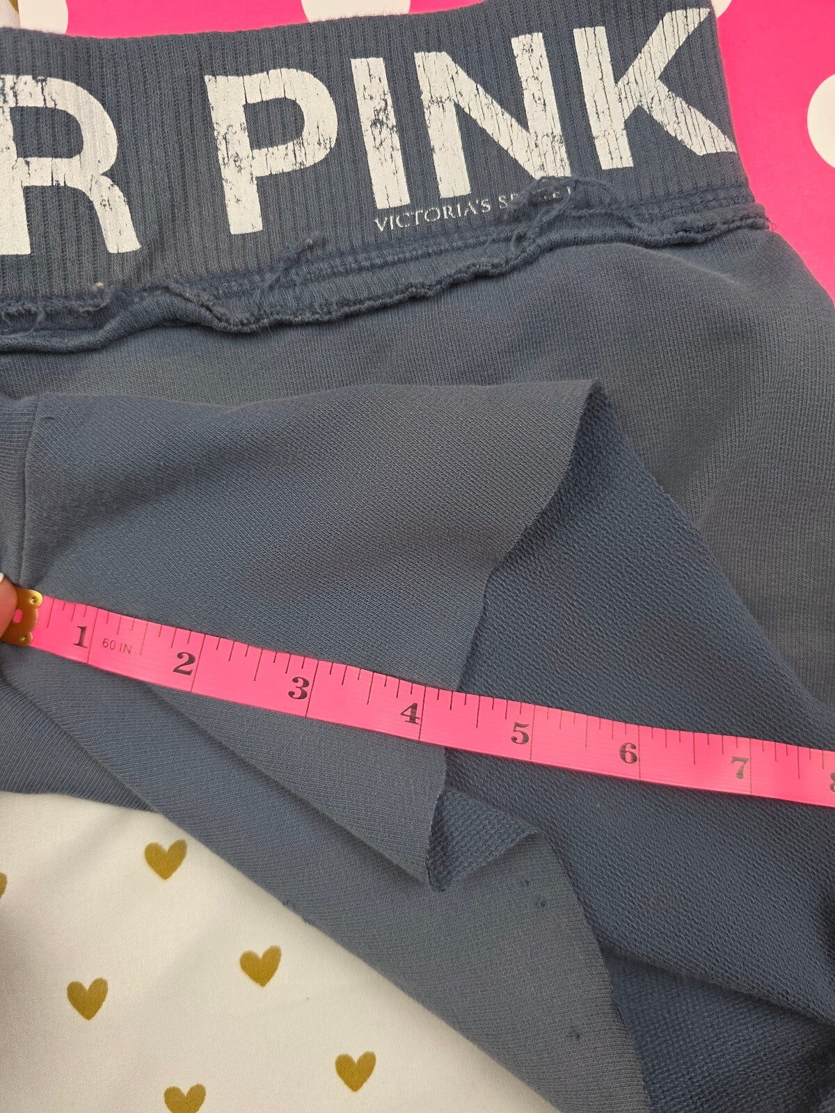 Victorias Secret PINK Vintage XS Blue Logo Shorts Y2k