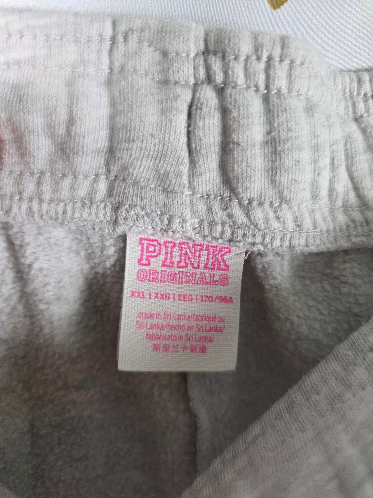 Victorias Secret PINK Campus Originals Sweats Sweatpants BLING Heart 2XL XXL