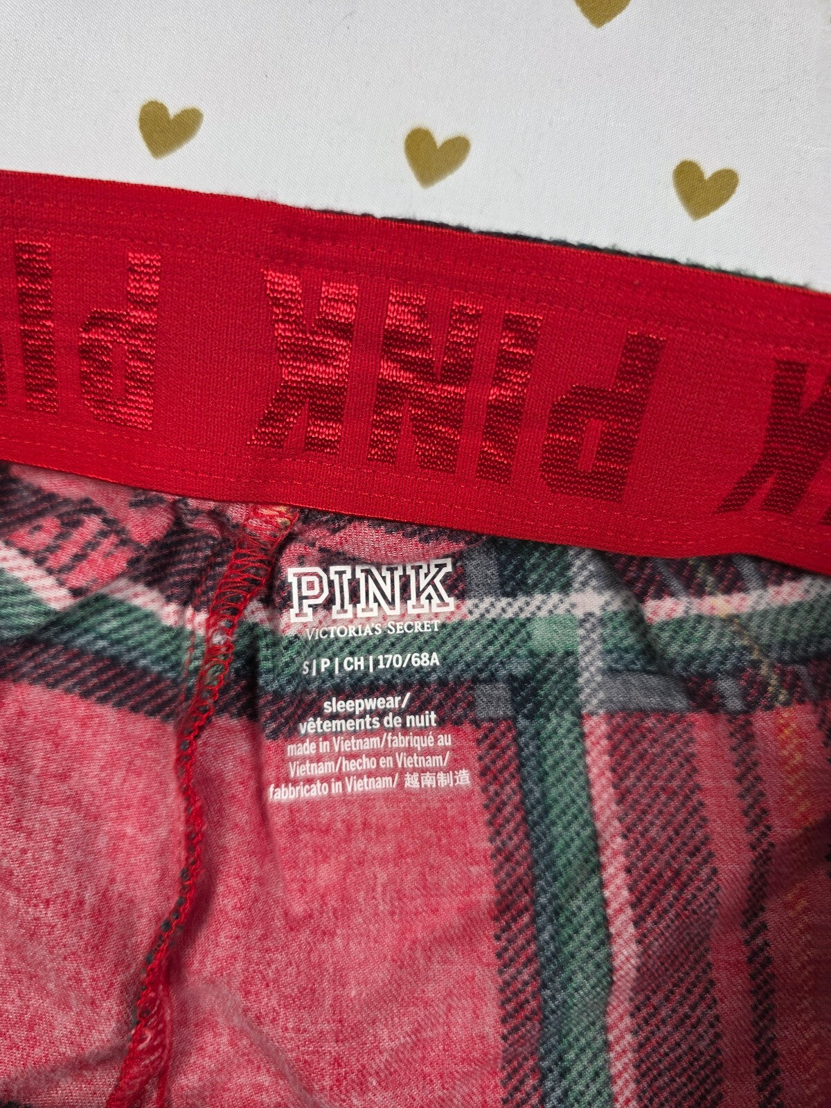 Victorias Secret PINK Plaid Small Sleep Shorts Boxers Pajama Bottoms