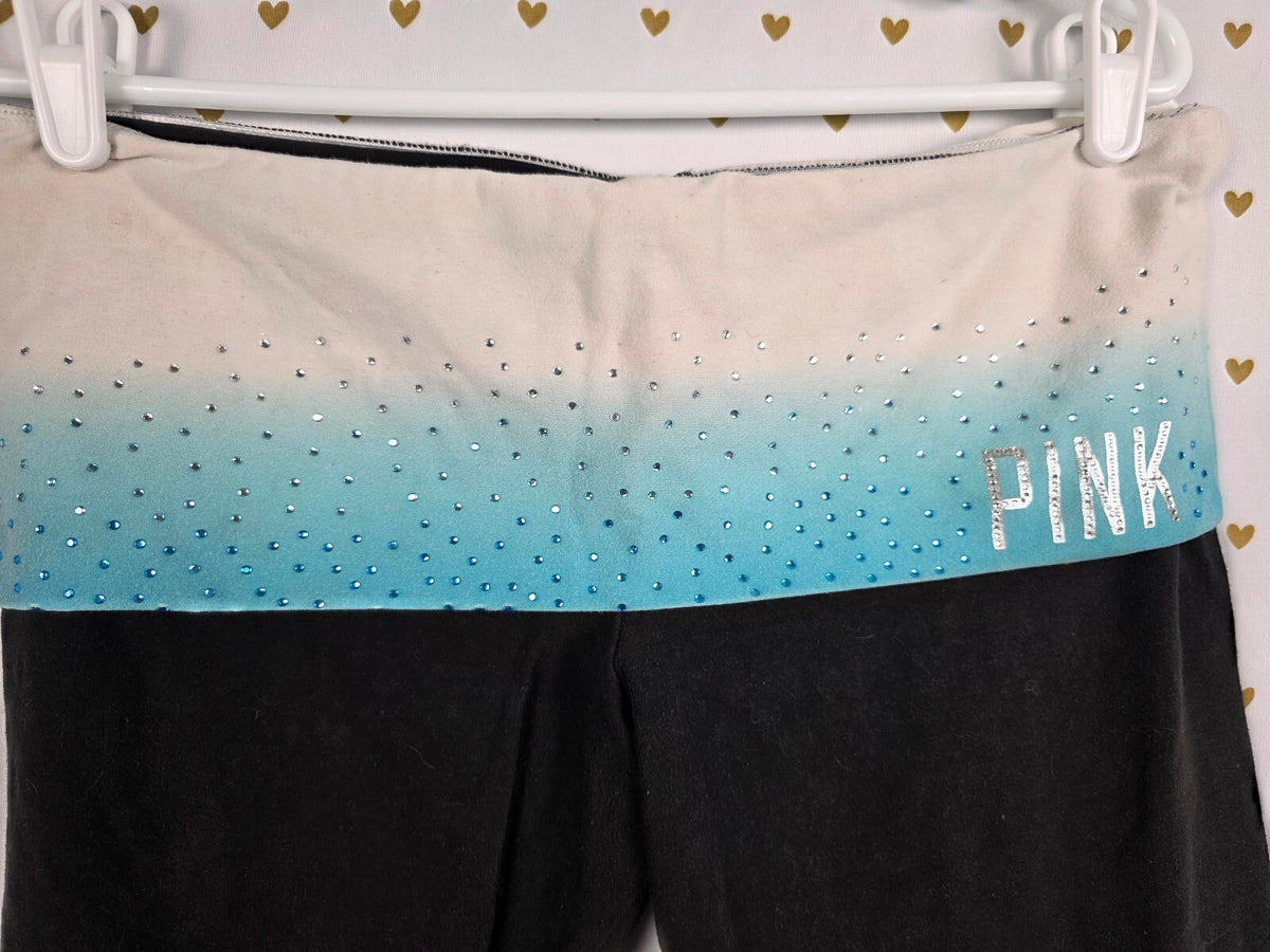 Victorias Secret PINK Gradient Bling Capri Leggings Yoga Pants Large