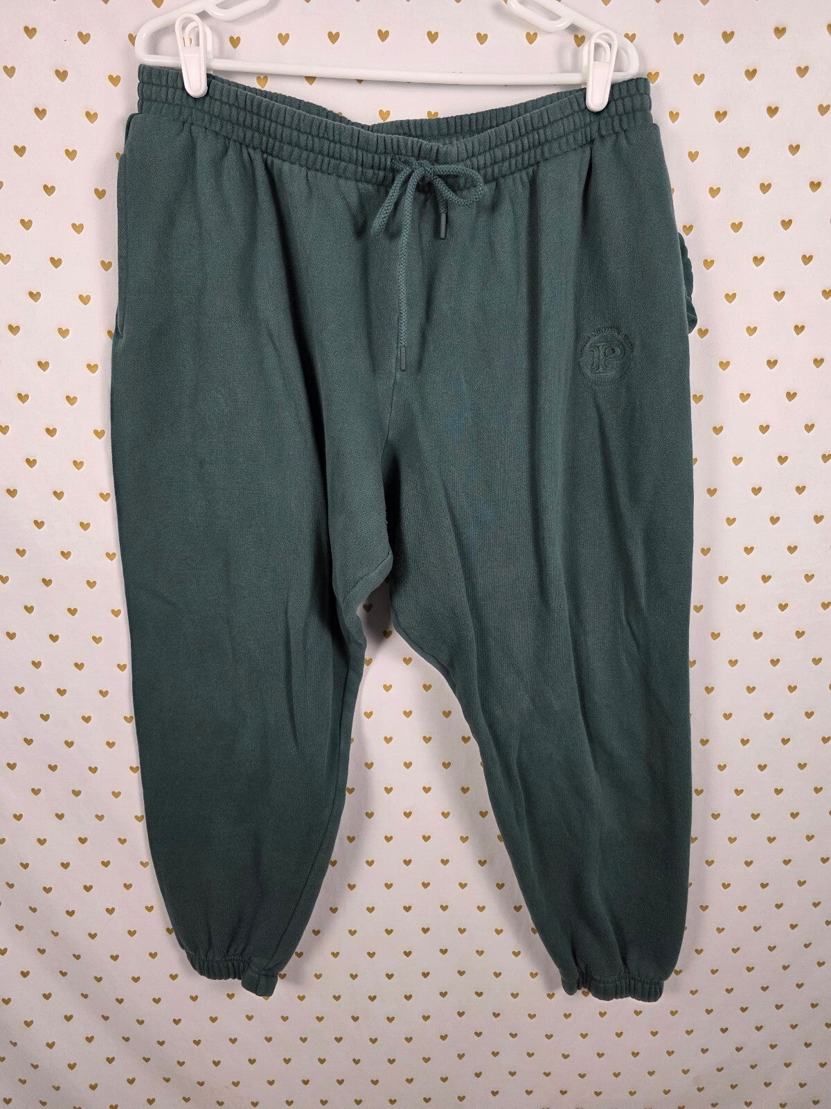 Victorias Secret Pink Green Full Zip Hoodie Jacket Sweats SET Outfit XL 2pc