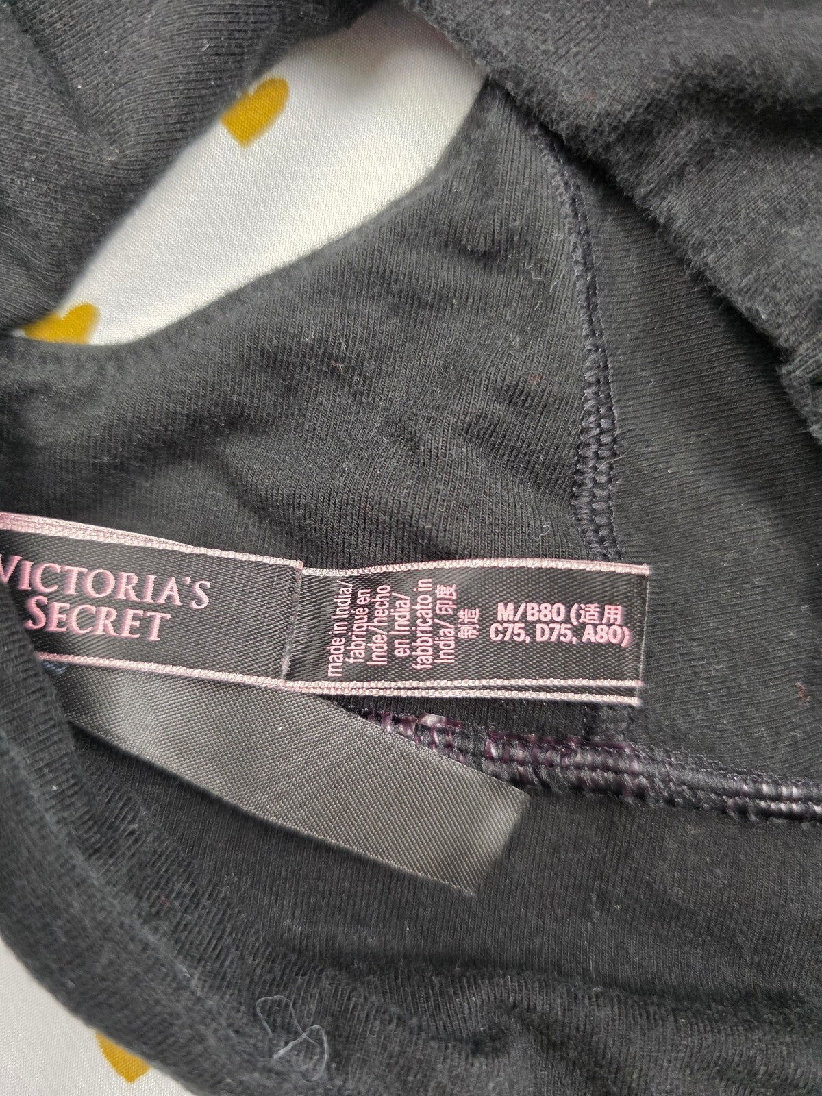 Victorias Secret Black Comfy Stretch Medium Bralette Bra Top Tank