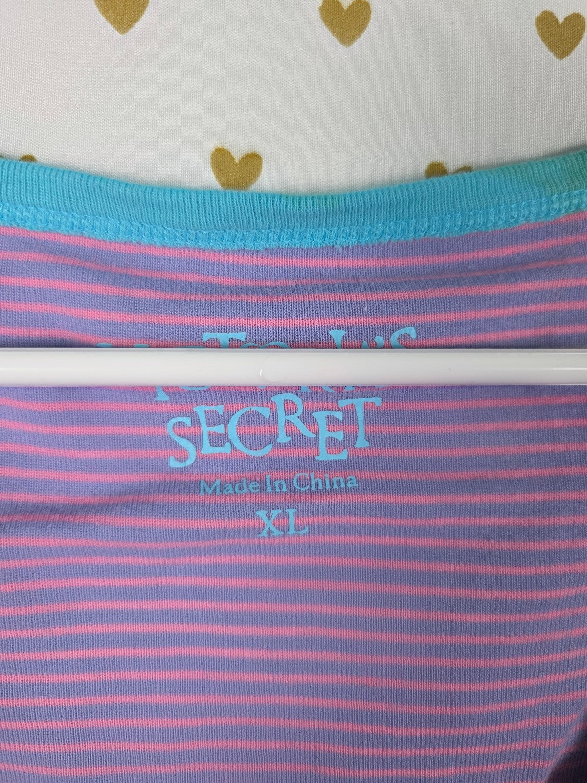 Victorias Secret Vintage 90's Striped Neon Sleep Dress Nightgown Cotton XL