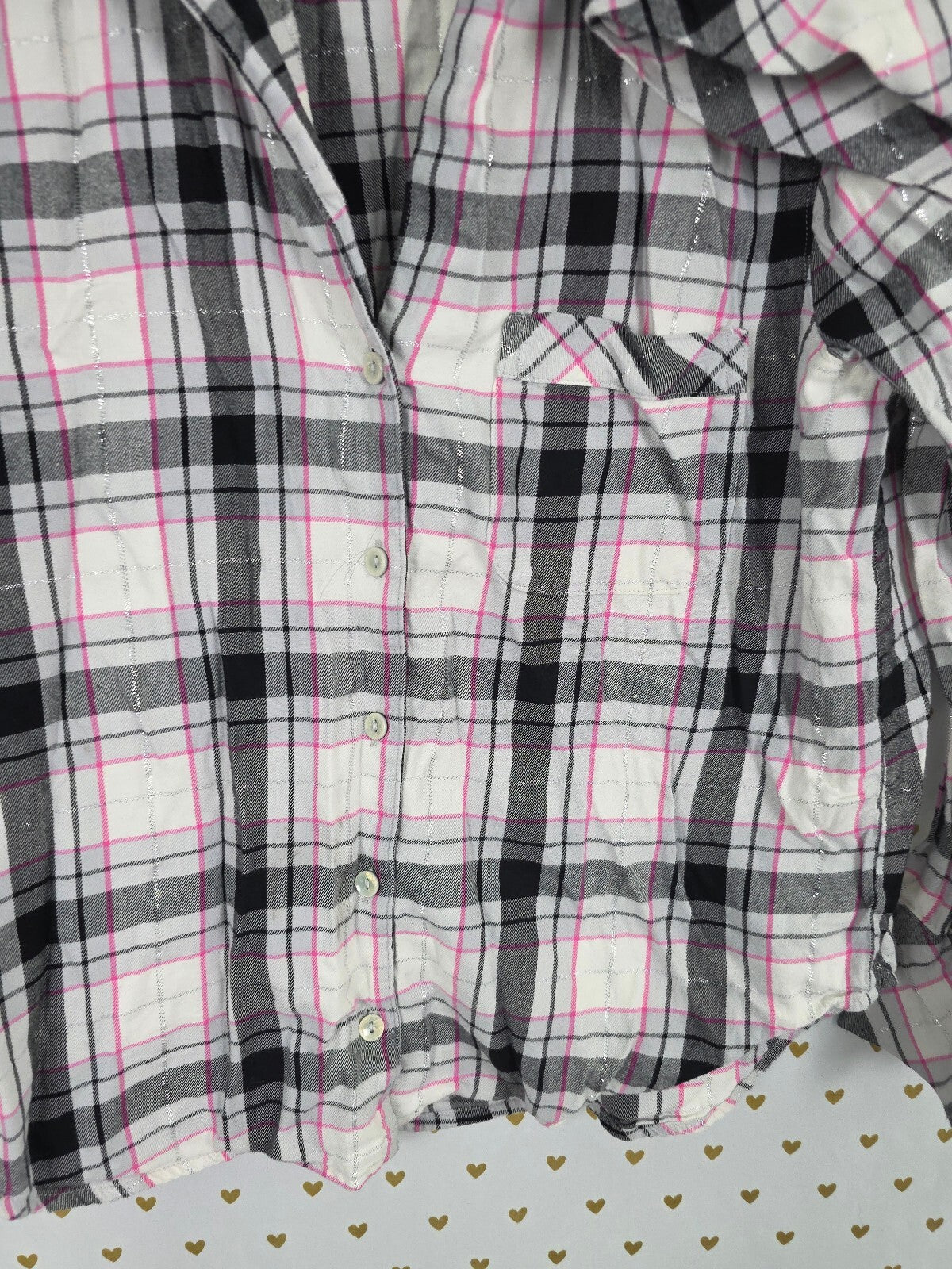 Victorias Secret Plaid Sleep Set Shirt Shorts Pajama Top bottoms Small
