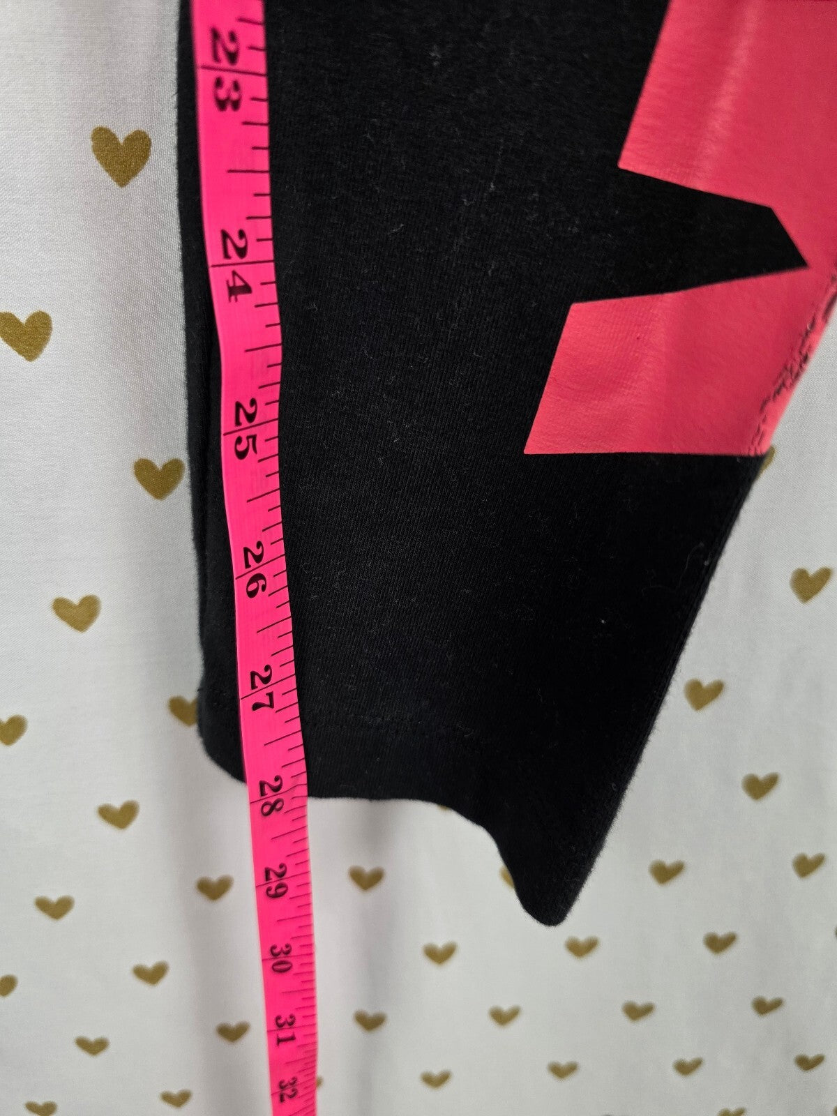Victorias Secret PINK Foldover Logo Yoga Pants Ankle Skinny Medium