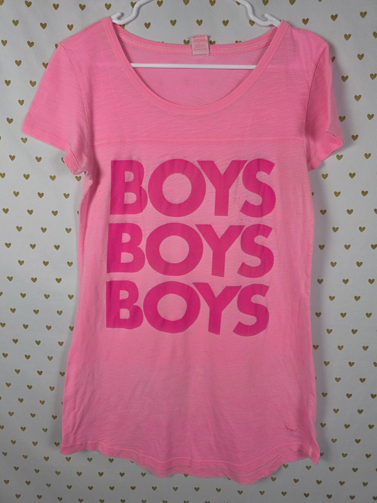 Victoria's Secret PINK Sleep Shirt Nightgown BOYS BOYS BOYS Pink Size Small