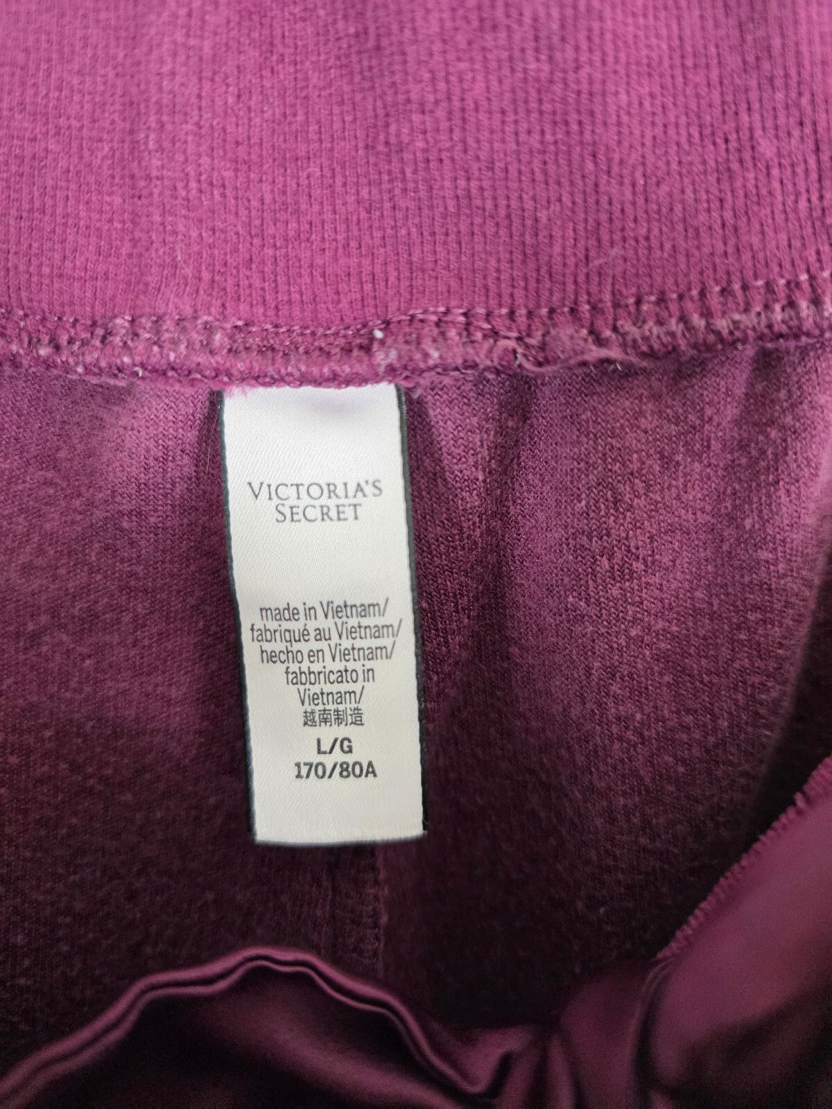 Victorias Secret Maroon Velour Open Back Set Sweats Large Set outfit