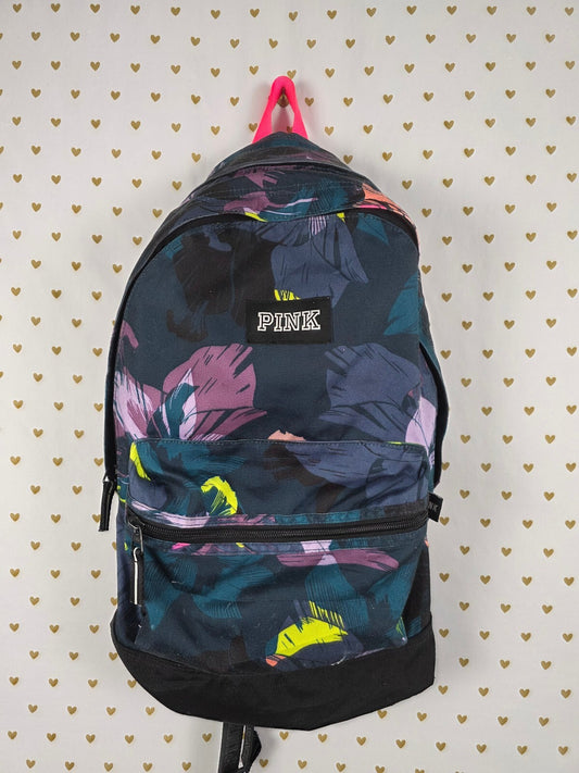 Victoria's Secret PINK Backpack Campus Backpack Tropical Floral Print Book Bag