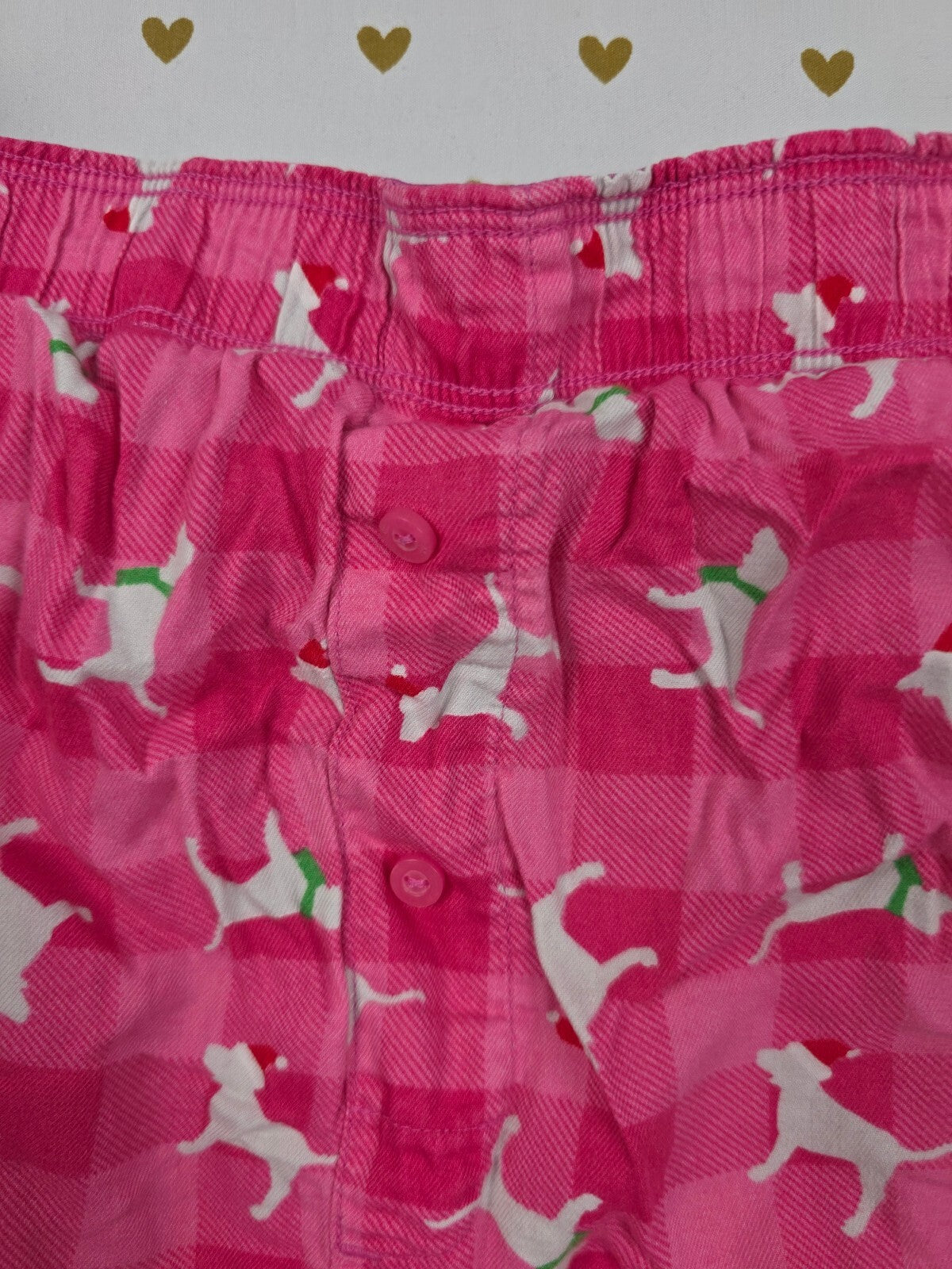 Victorias Secret PINK DOGS Plaid 2XL XXL Sleep Shorts Boxers Pajama Bottoms