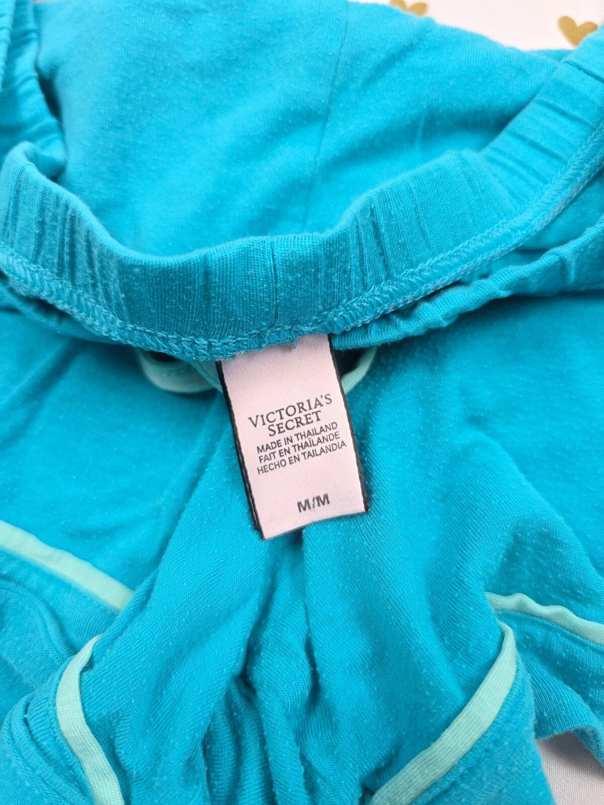 Victorias Secret Blue Soft Medium Sleep Shorts Boxers Pajama Bottoms