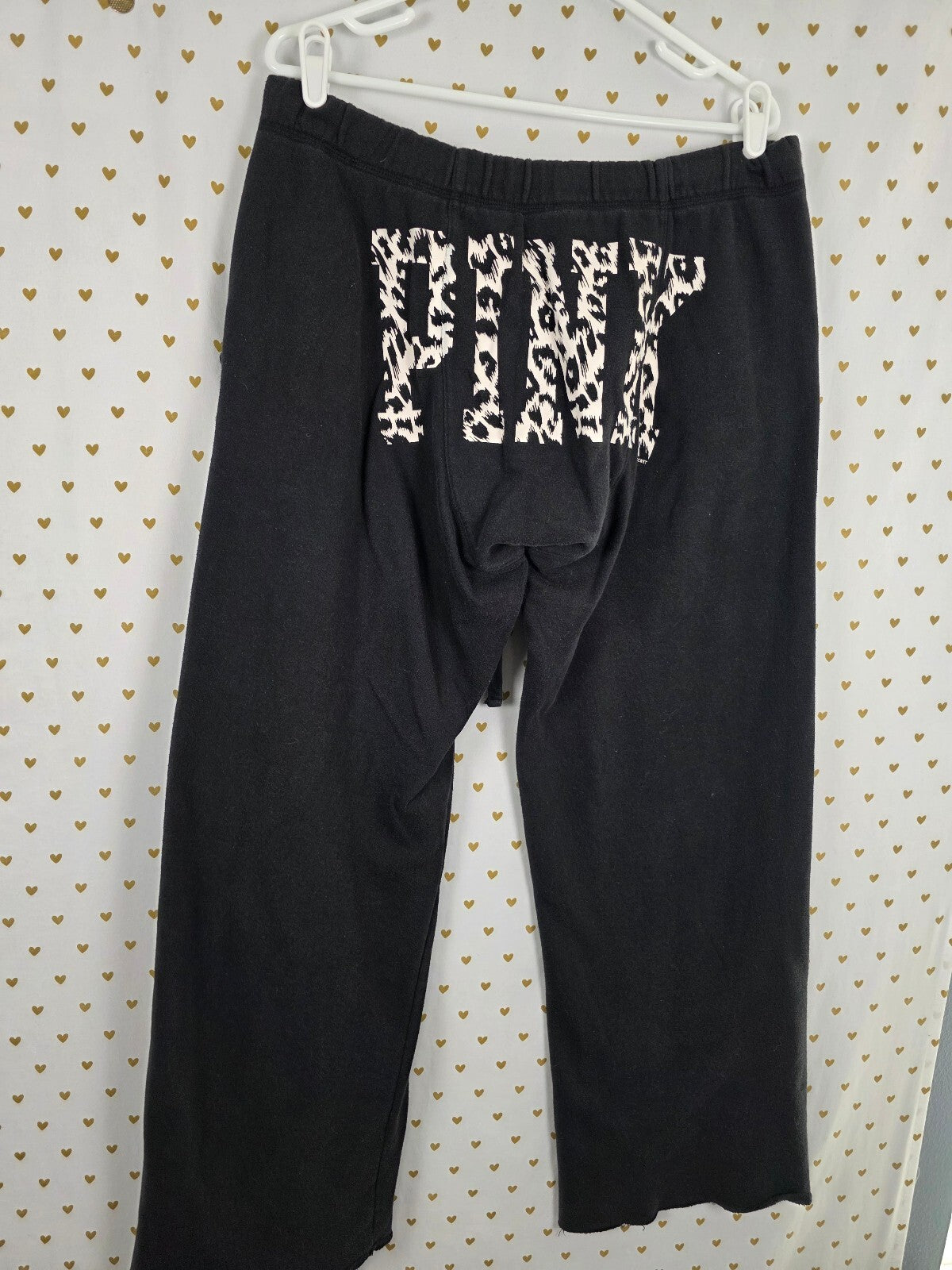 Vintage Victoria’s Secret PINK LOVE PINK Leopard Tee Sweatpants Set L M Y2K