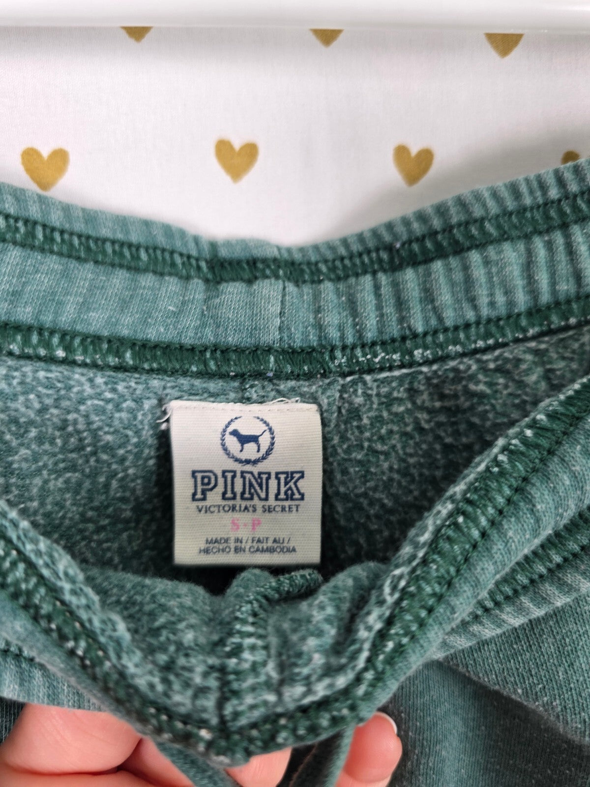 Victorias Secret PINK Vintage Long Love Heart Logo Sweats Sweatpants Small