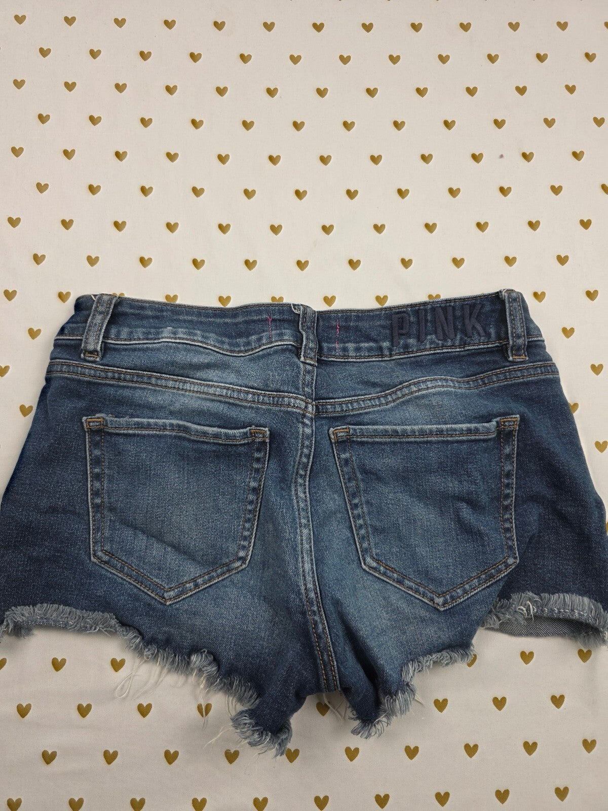 Victorias Secret PINK Denim Cutoff Shorts Cutoffs Blue Jean Size 4