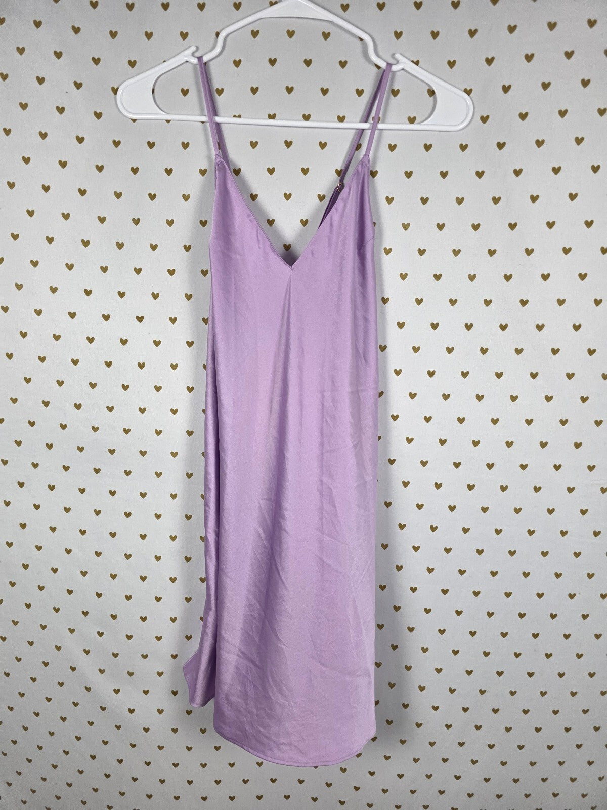 Victorias Secret Purple Strappy XS Satin Slip Dress Nightie Lingerie