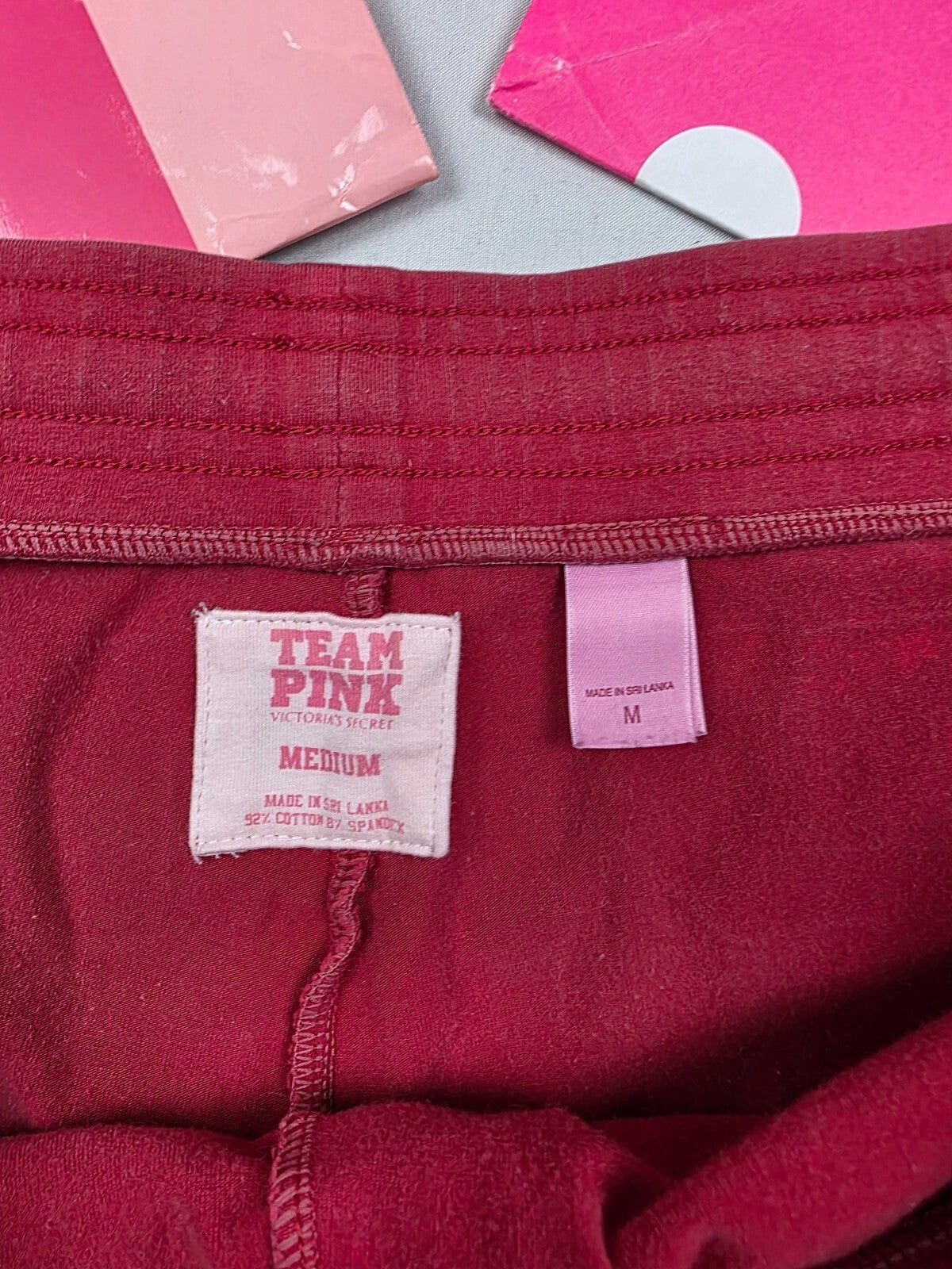 Vintage Y2K Victoria's Secret PINK 86 Dog Micro Mini Shorts M Red