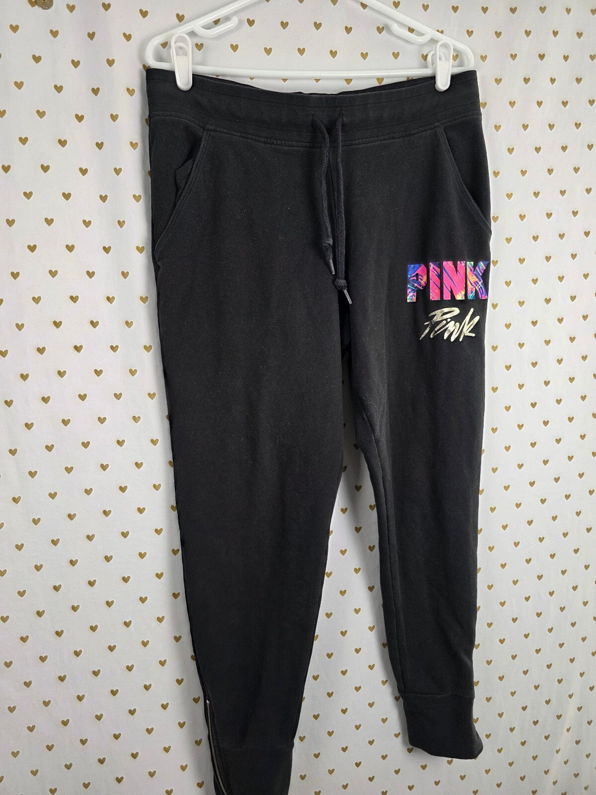 Victorias Secret Pink Slouchy Neon Logo Sweater Set outfit Med Large HTF