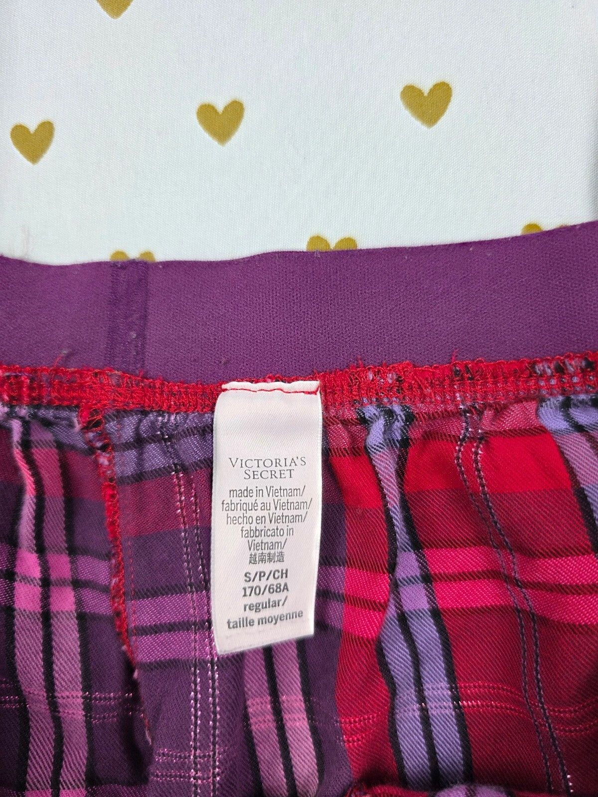 Victorias Secret Red Plaid Small Sleep Pants Pajama PJ Bottoms
