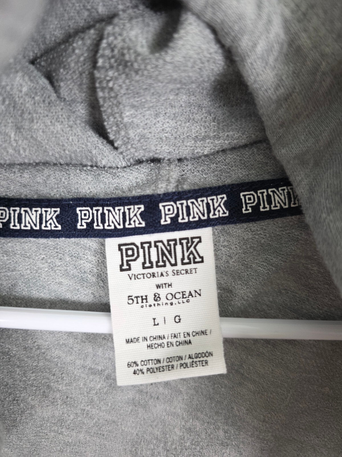 Victorias Secret Pink MLB New York Yankees Baseball Hooded Thin Sweater Shirt L
